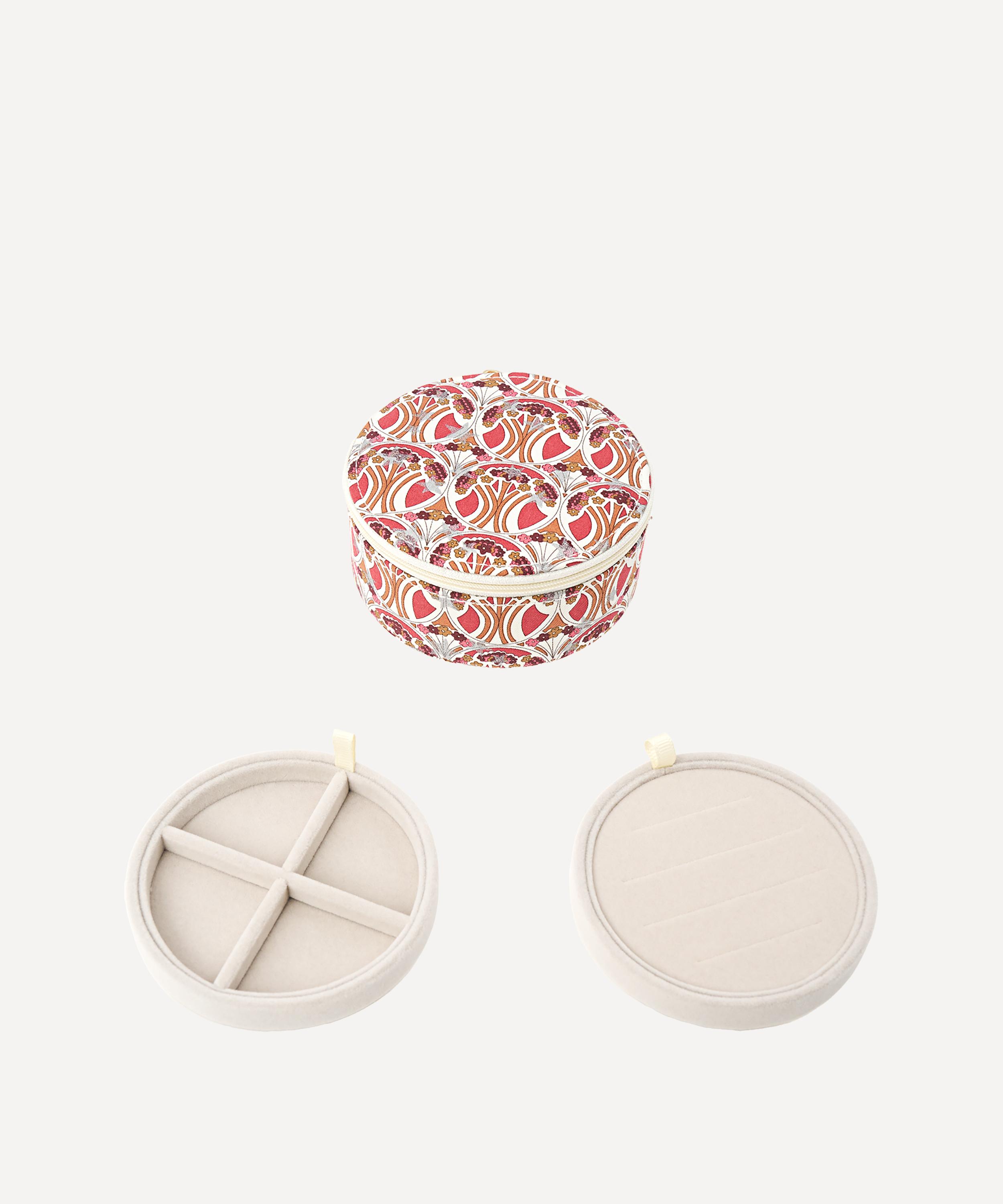 Bon Dep - Mauverina Star Tana Lawn&trade; Cotton Round Jewellery Box image number 1