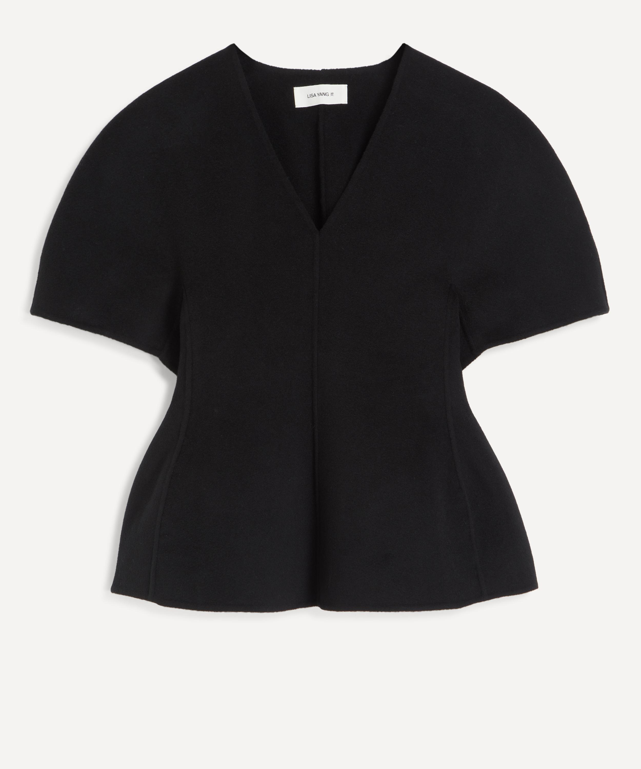 LISA YANG - Doubl&eacute; V-Neck Top image number 0