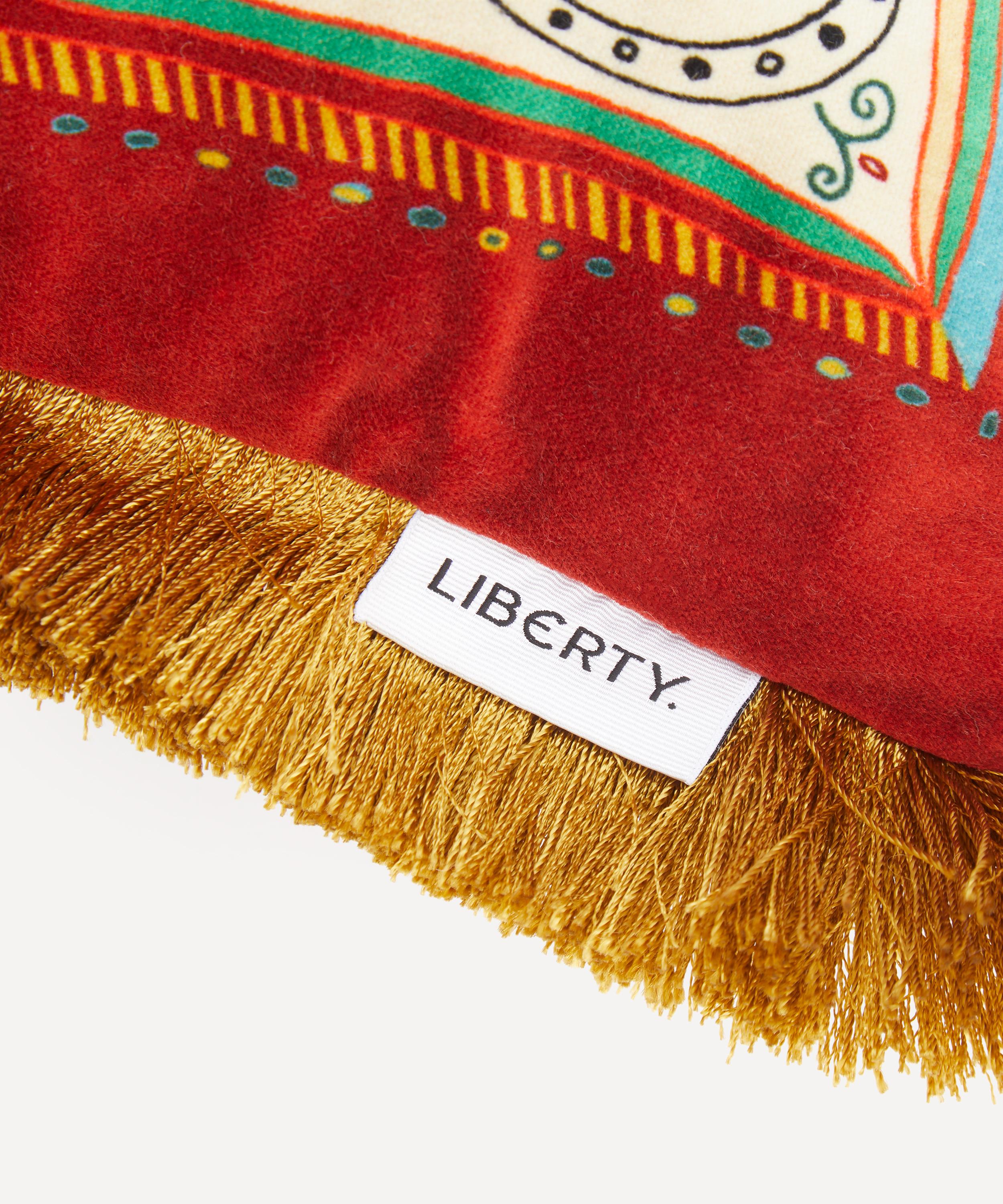 Liberty - Liberty | British Museum Bayeux Tapestry Velvet Fringed Cushion image number 2