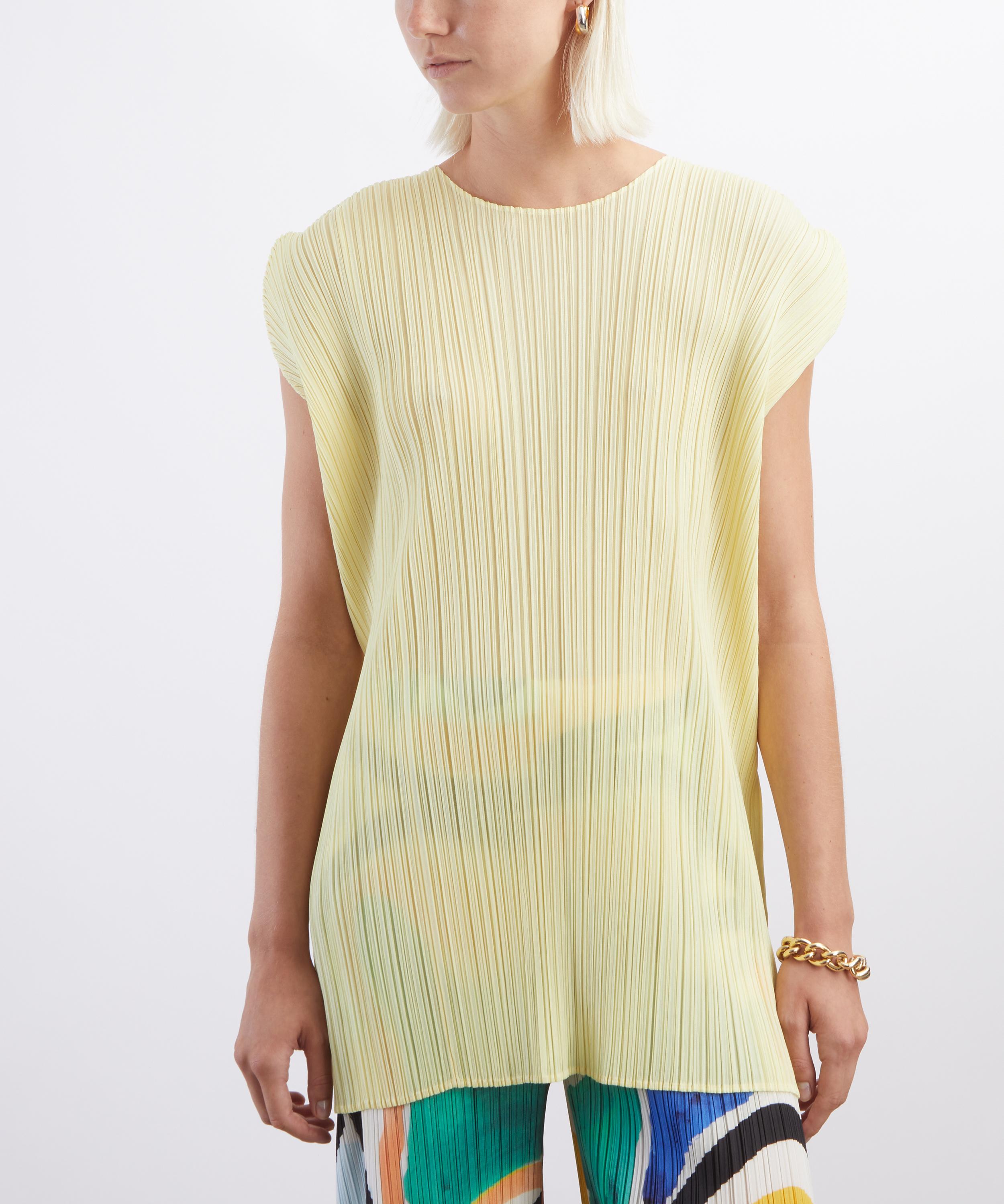Pleats Please Issey Miyake - MONTHLY COLOURS JULY Pleated Mini Dress image number 2