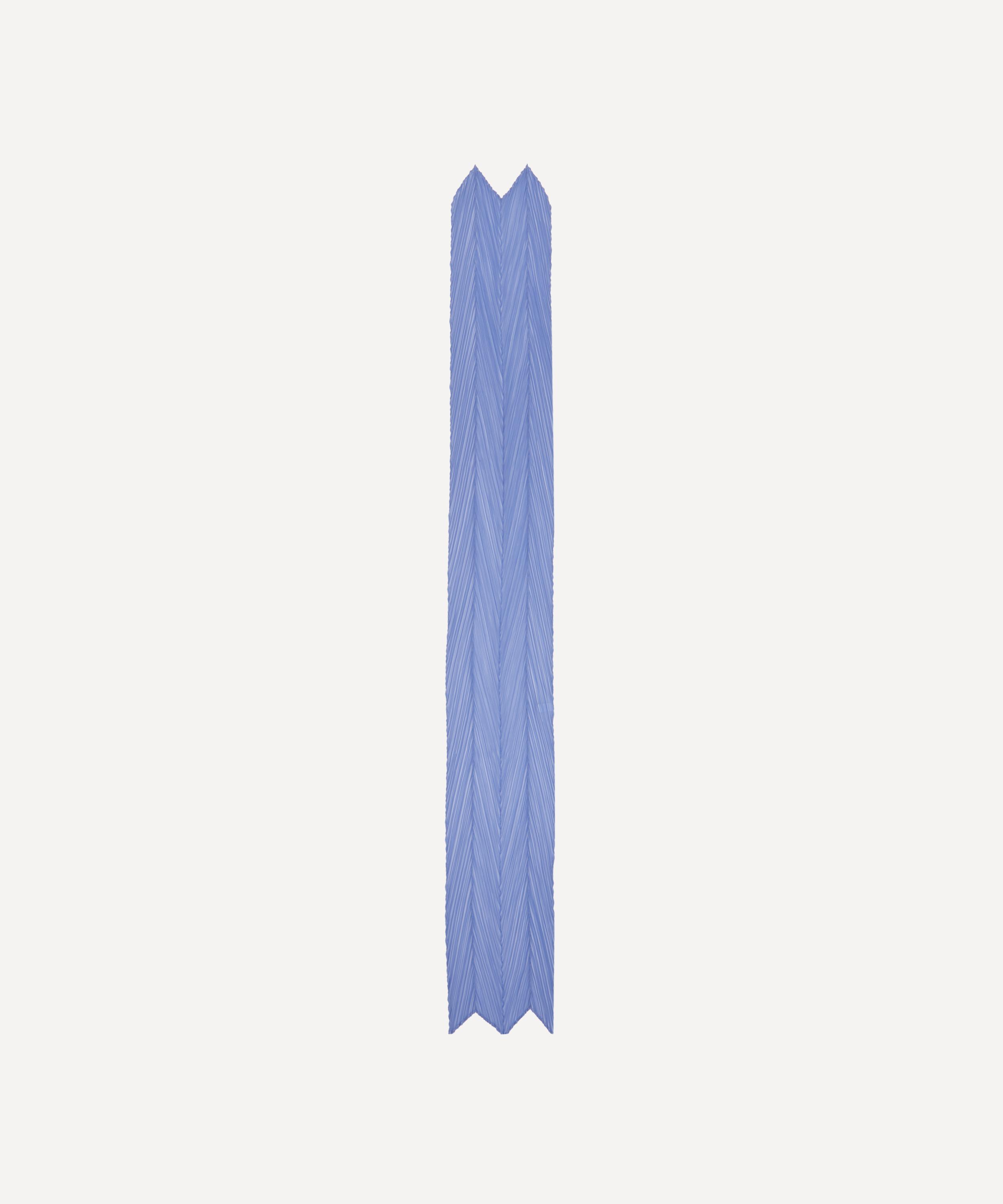 Pleats Please Issey Miyake - Light Blue Pleated Skinny Scarf image number 0