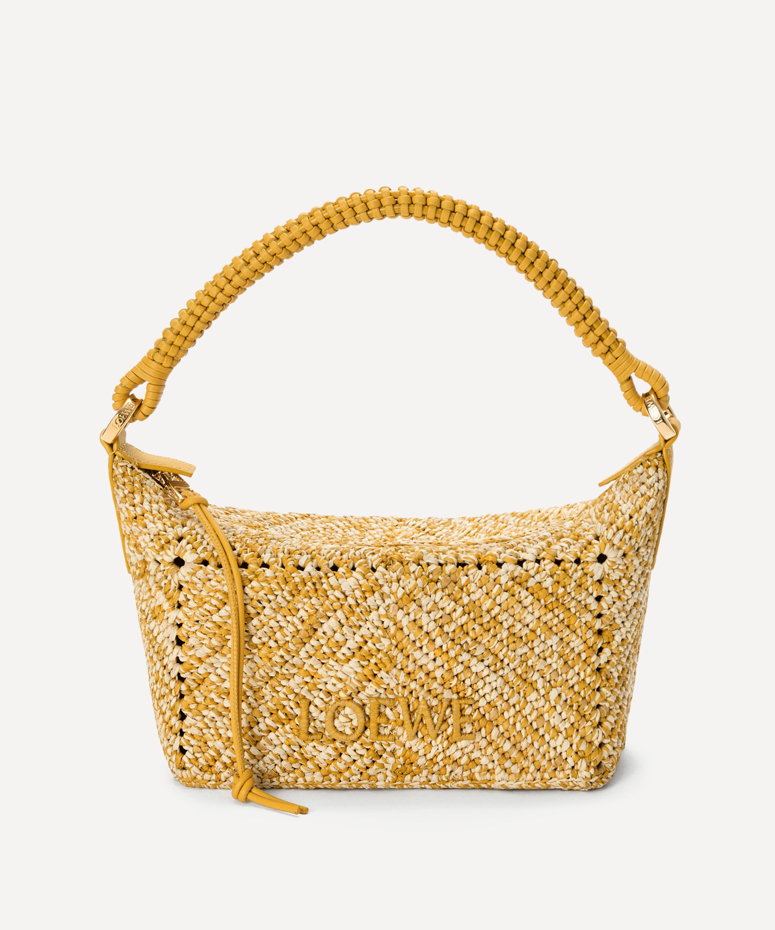 Loewe - Cala Mini Mustard Melange Raffia Pouch Bag