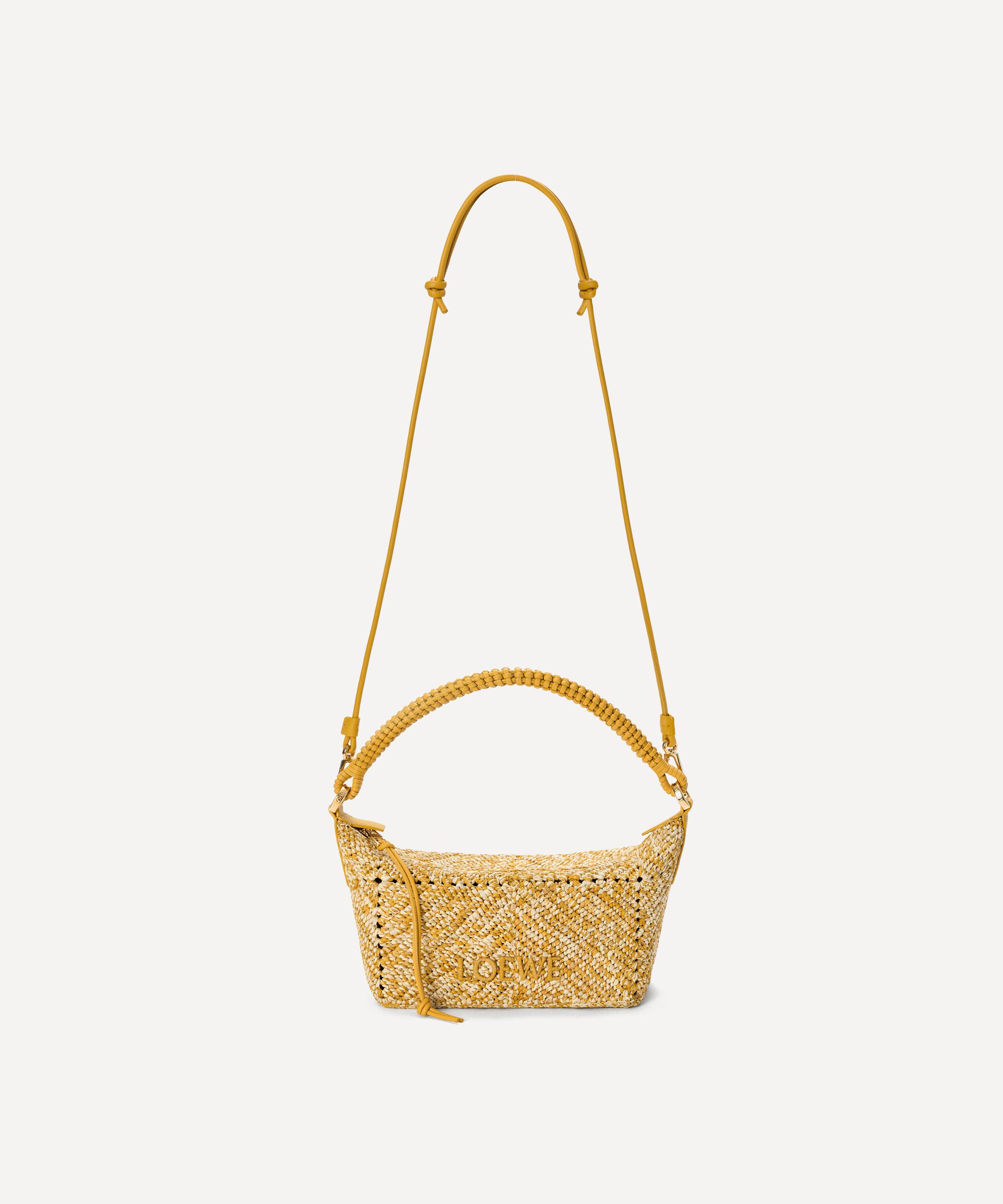 Loewe - Cala Mini Mustard Melange Raffia Pouch Bag image number 7