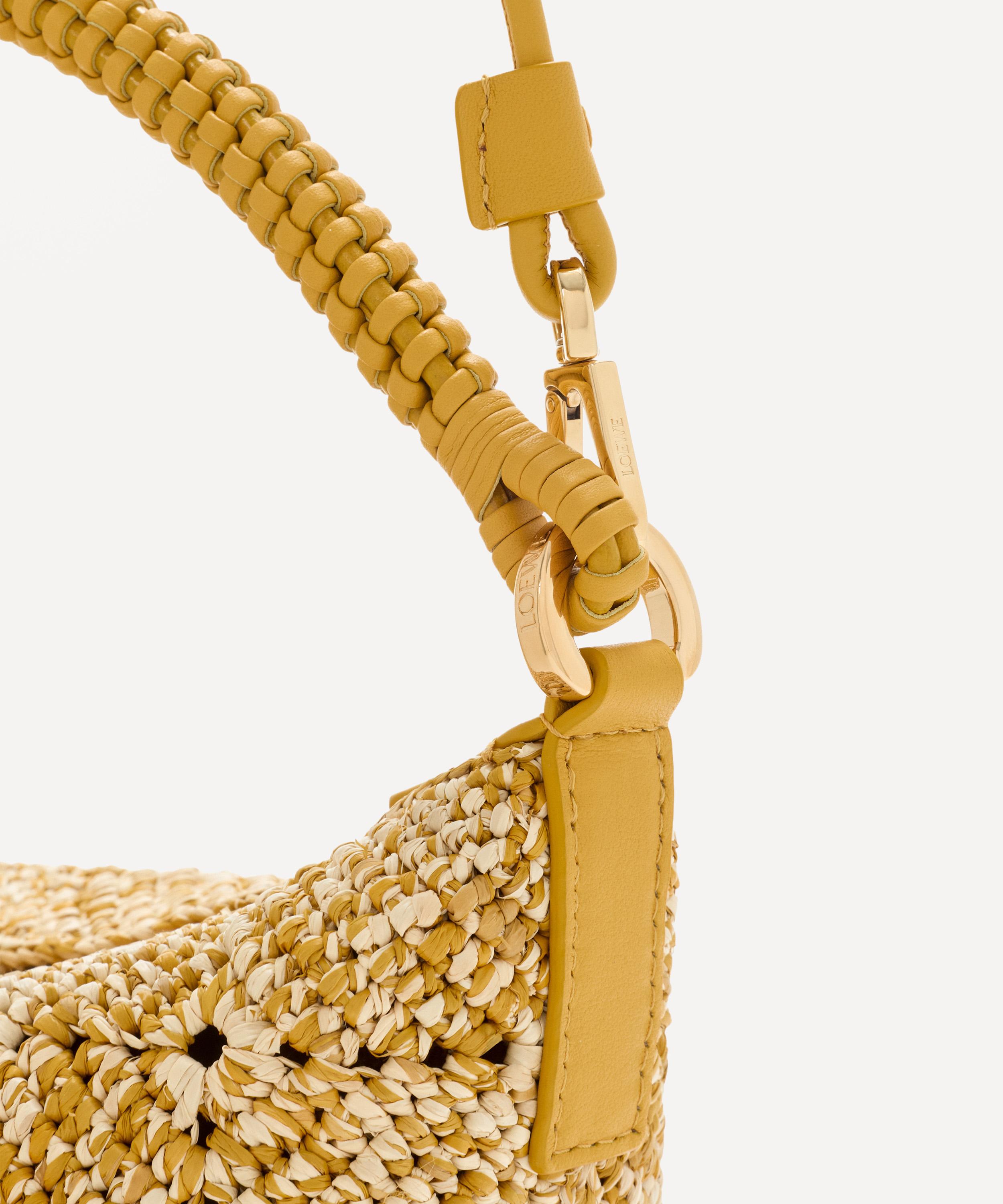Loewe - Cala Mini Mustard Melange Raffia Pouch Bag image number 8