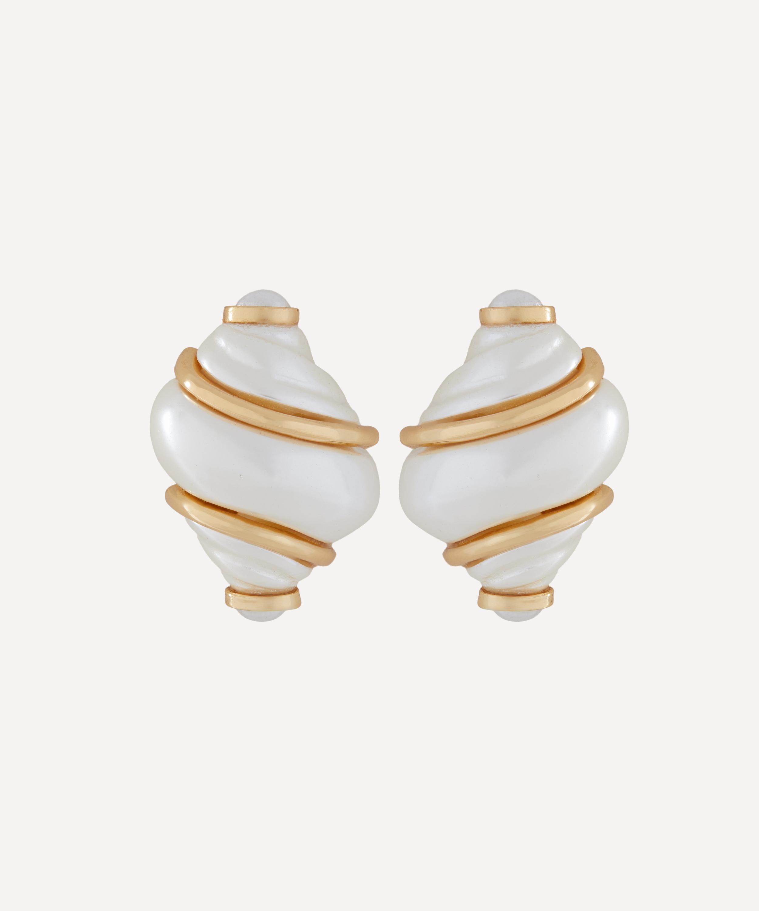 Kenneth Jay Lane - Gold-Plated Pearl Stud Earrings image number 0