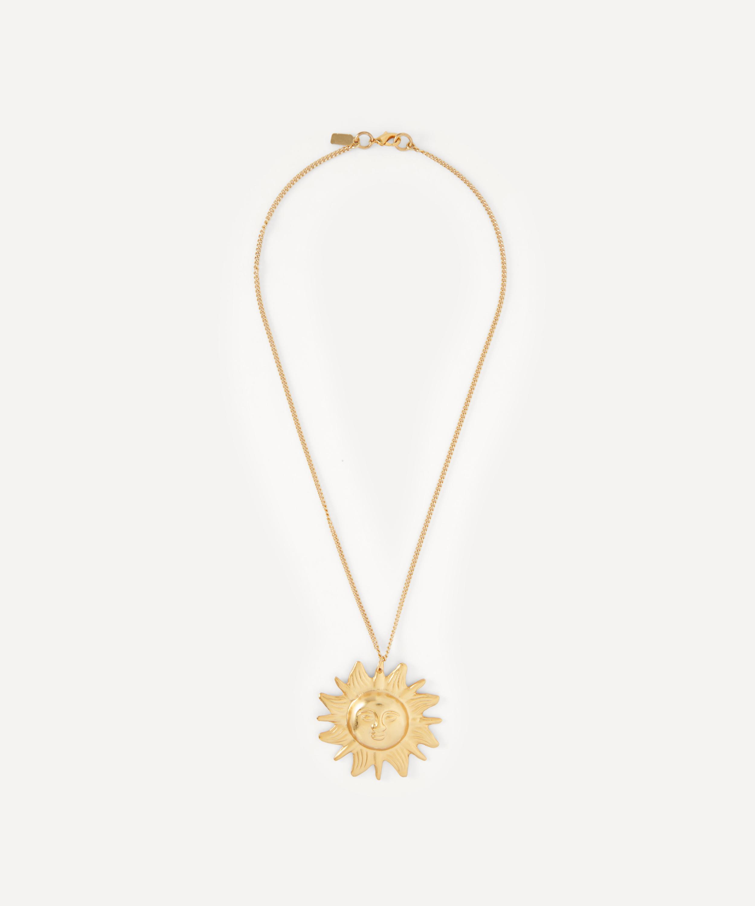 Kenneth Jay Lane - Gold-Plated Sunflower Pendant Necklace image number 1