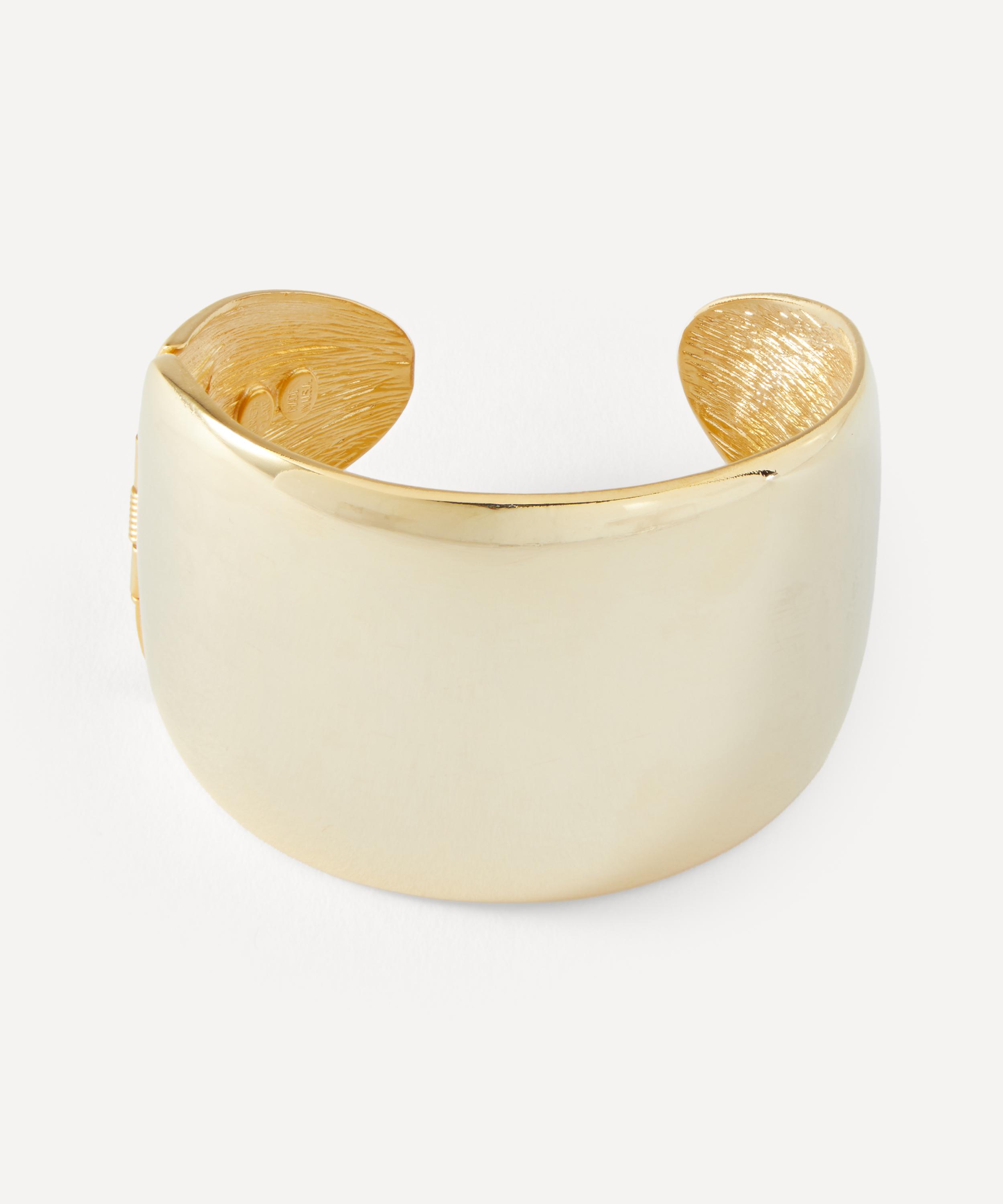 Kenneth Jay Lane - Gold-Plated Hinged Cuff Bracelet