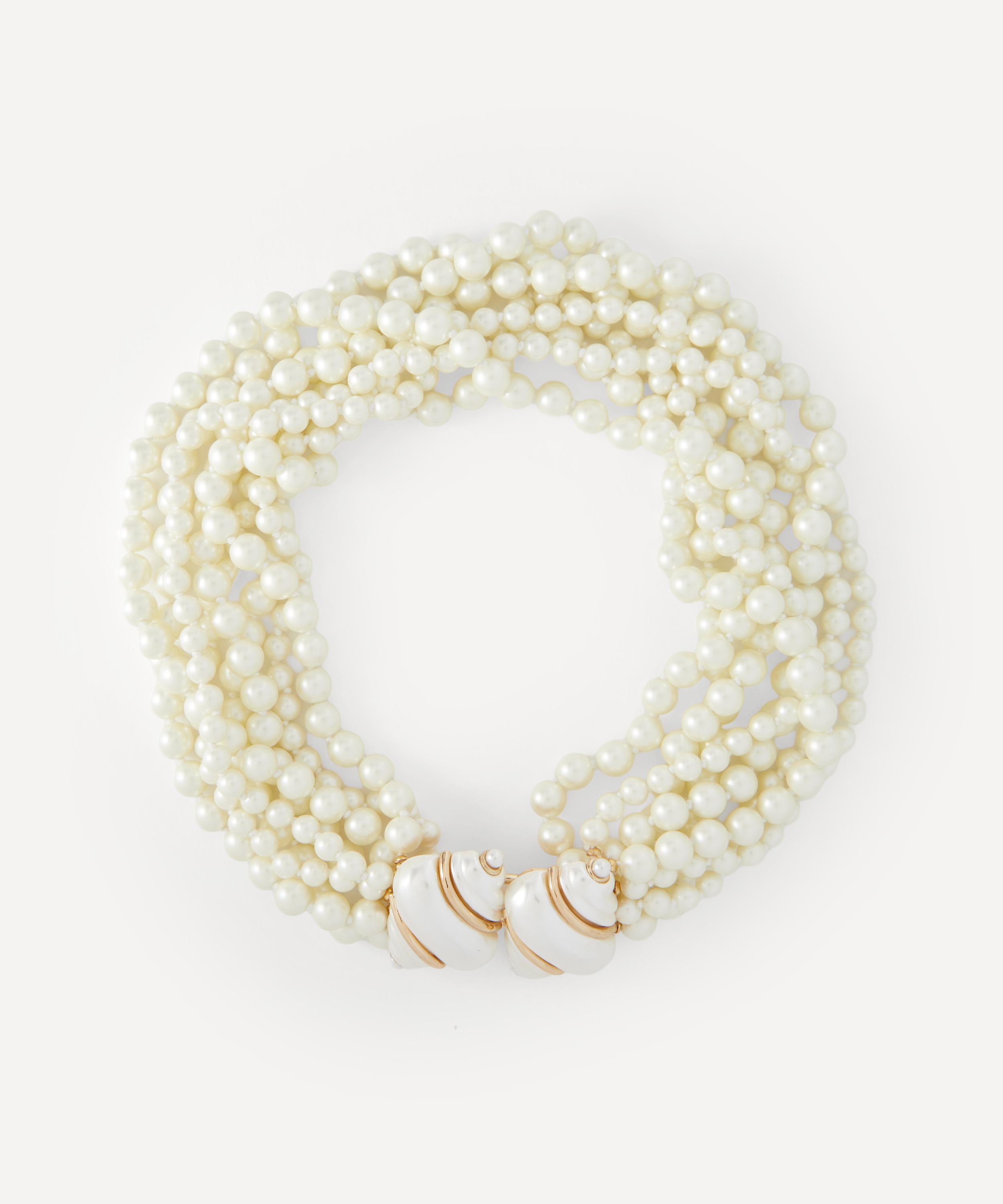 Kenneth Jay Lane - Gold-Plated Multi-Row Pearl Necklace