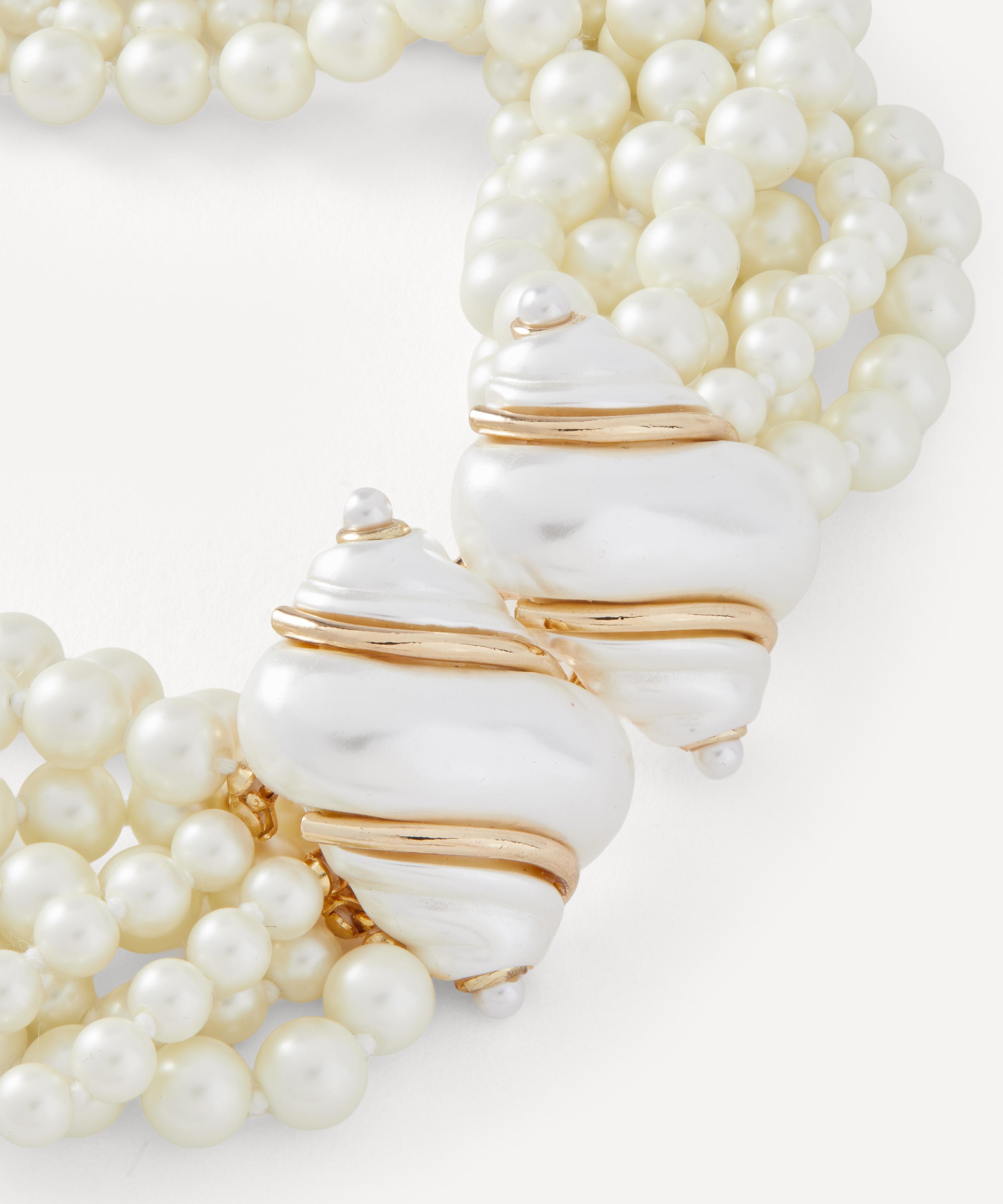Kenneth Jay Lane - Gold-Plated Multi-Row Pearl Necklace image number 1