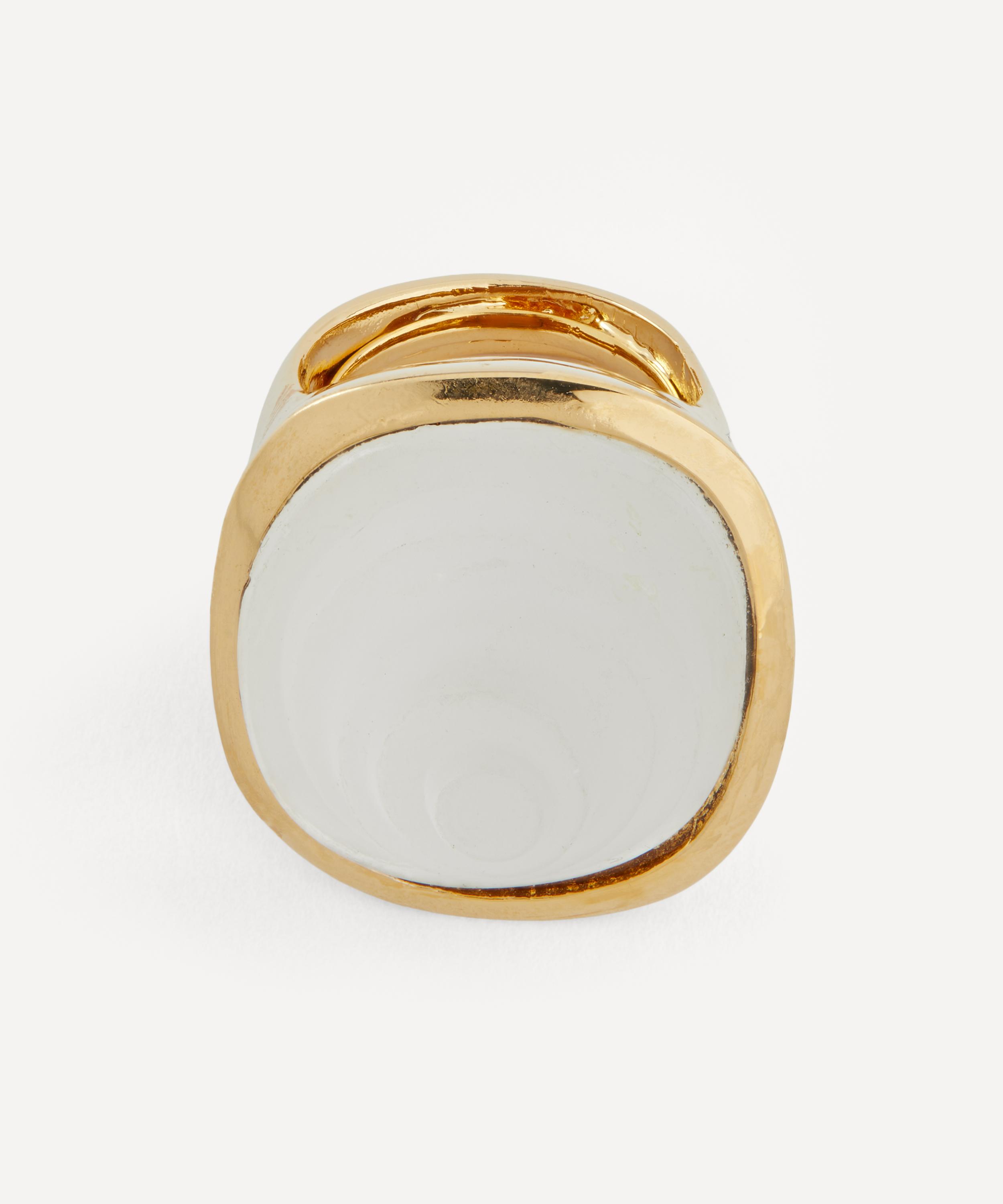 Kenneth Jay Lane - Gold-Plated Frost Swirl Ring