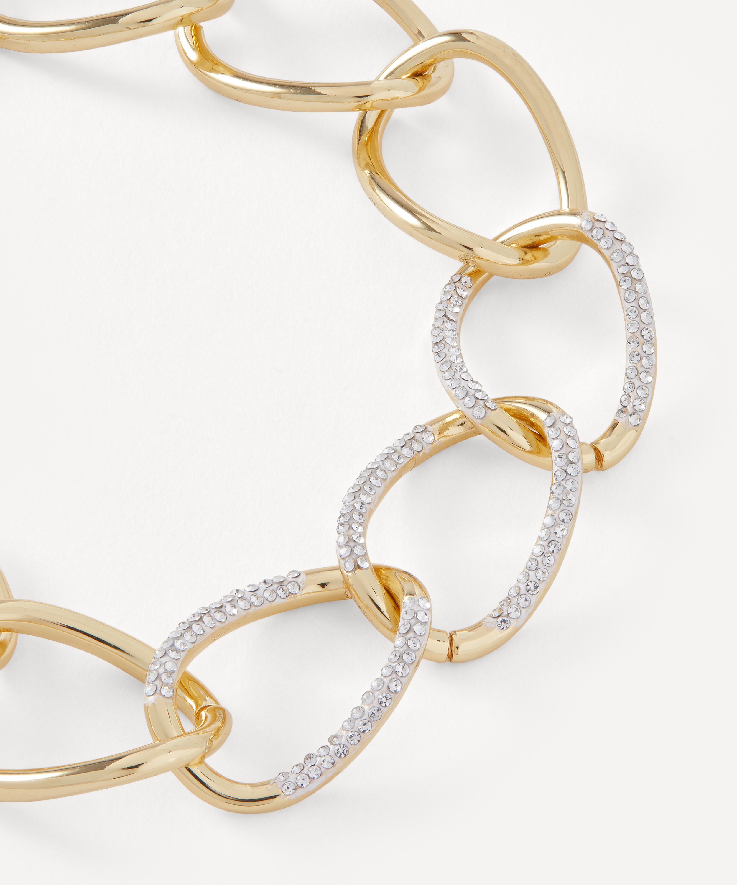 Kenneth Jay Lane - Gold-Plated Crystal Station Bracelet image number 1