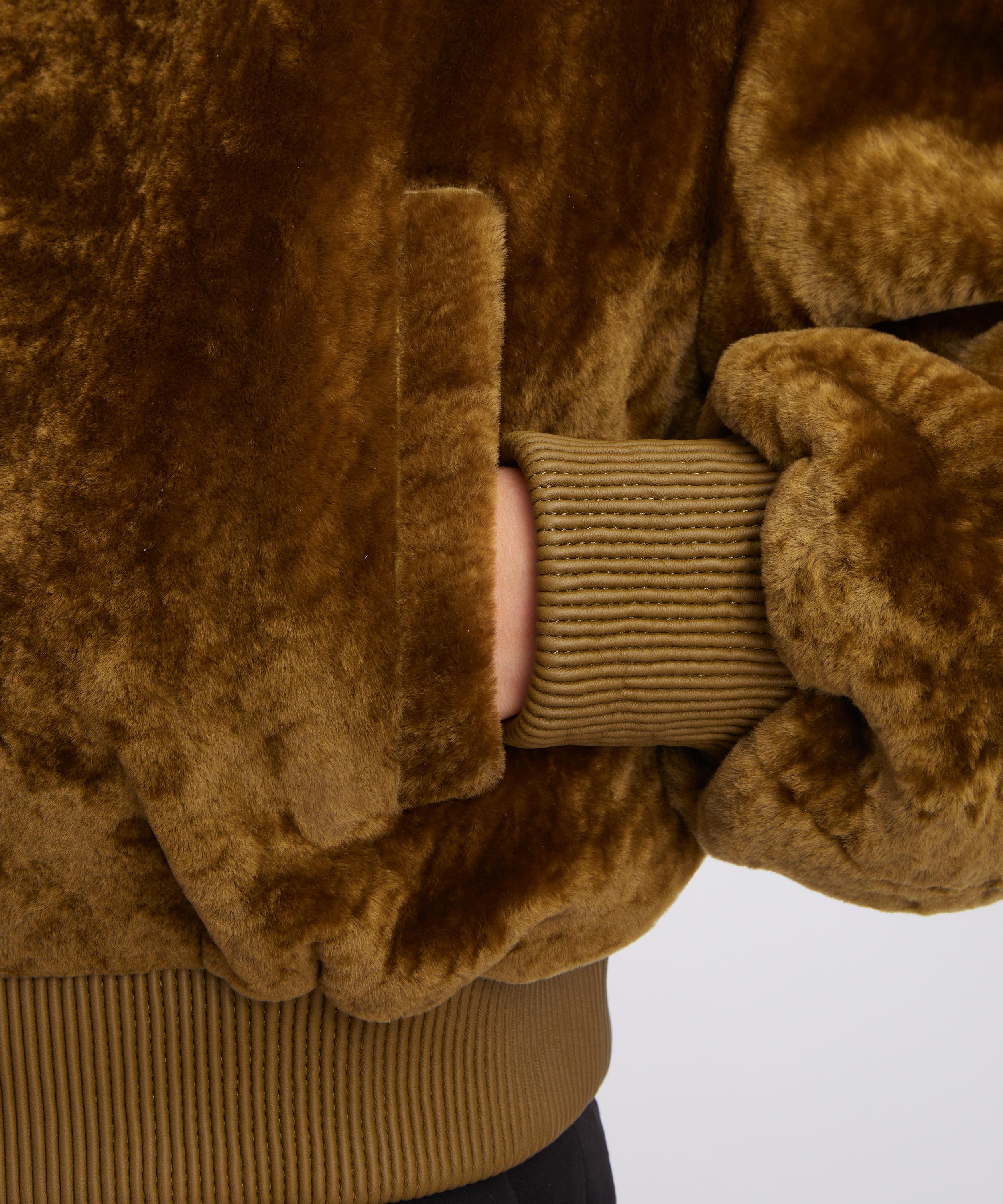 ARMA - Azra Dark Olive Merino Velvet Jacket image number 4