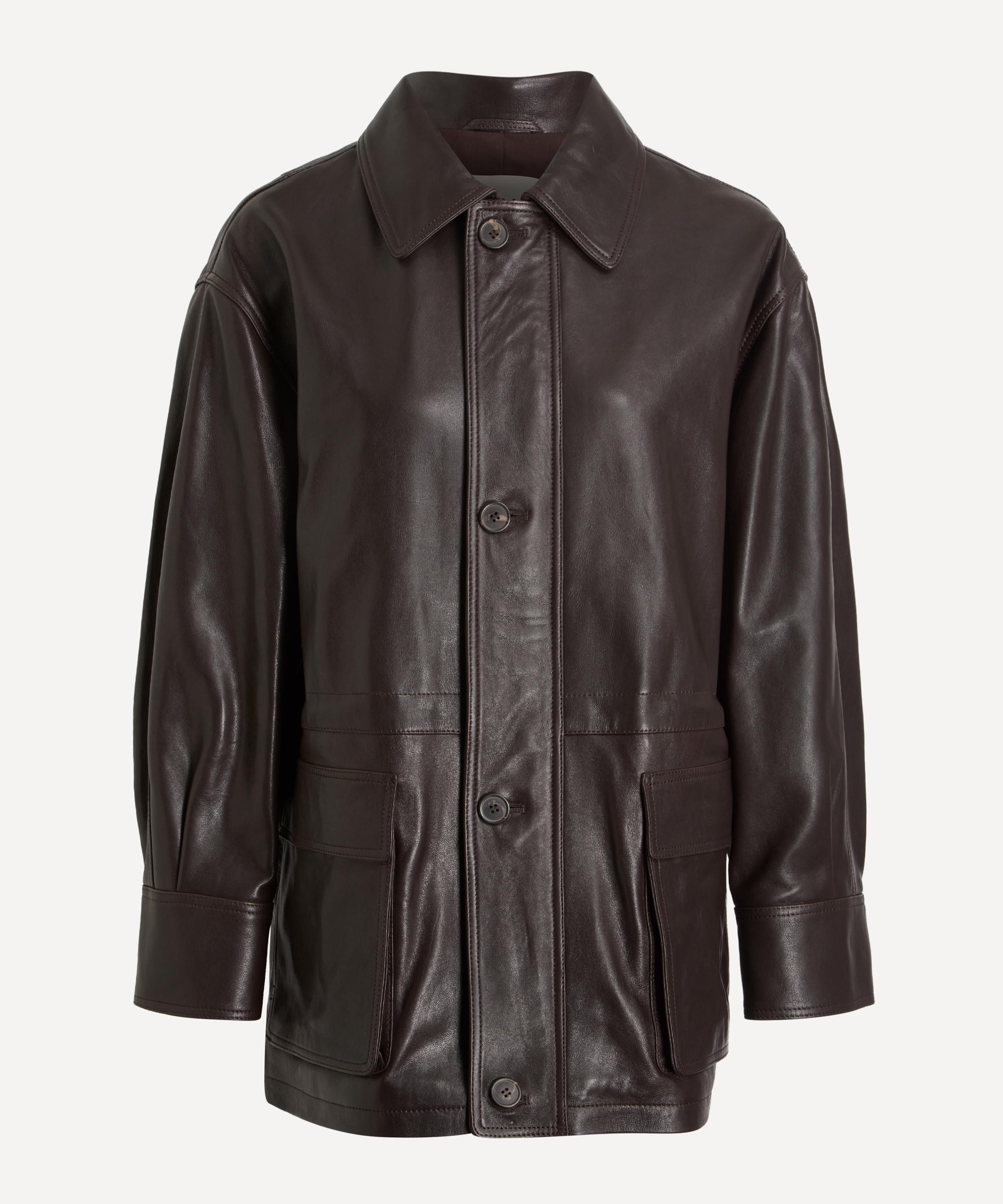 ARMA - Maeve Coffee Bean Leather Field Jacket image number 0