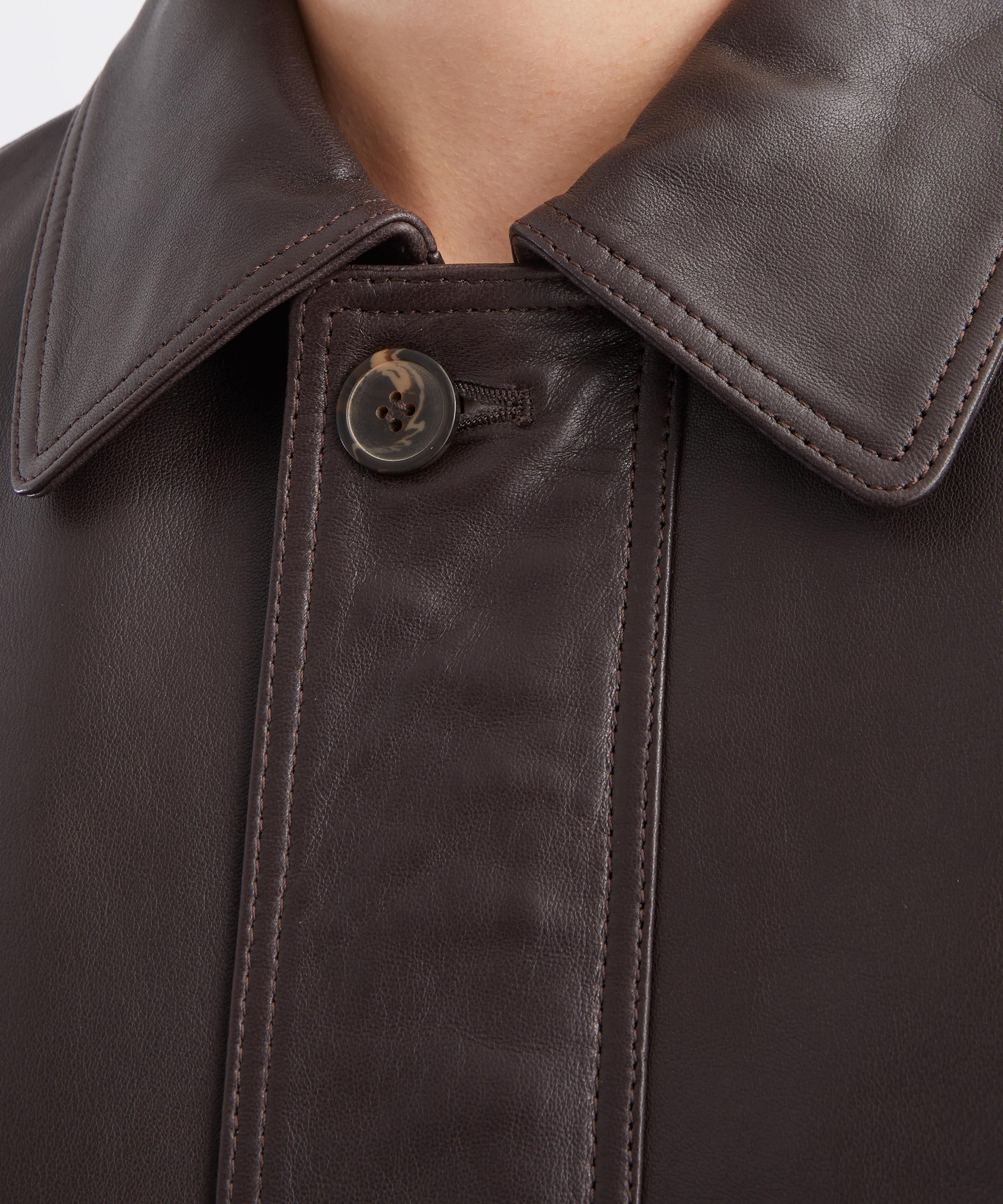 ARMA - Maeve Coffee Bean Leather Field Jacket image number 4