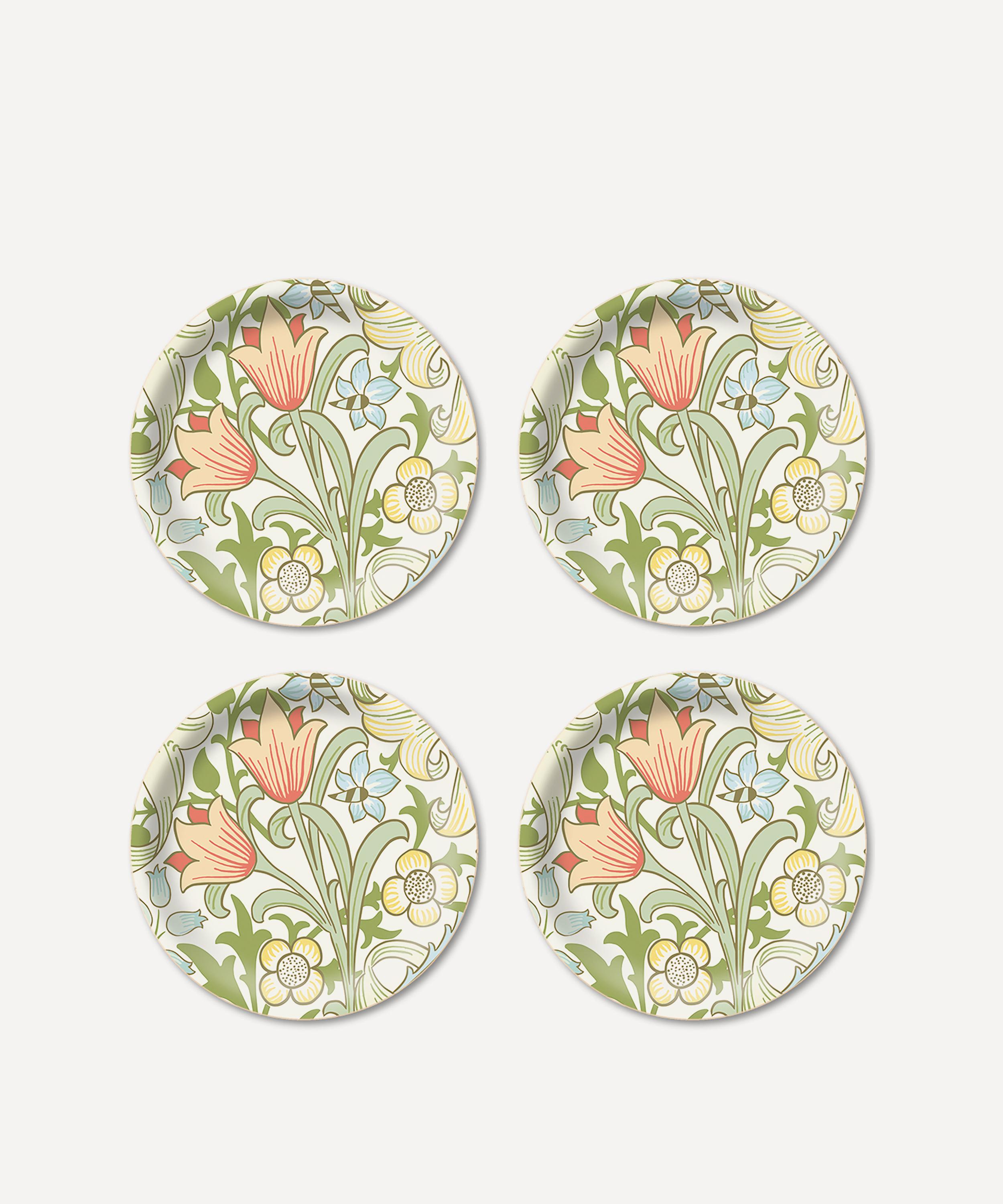 Jamida - Golden Lily Coasters Set of Four