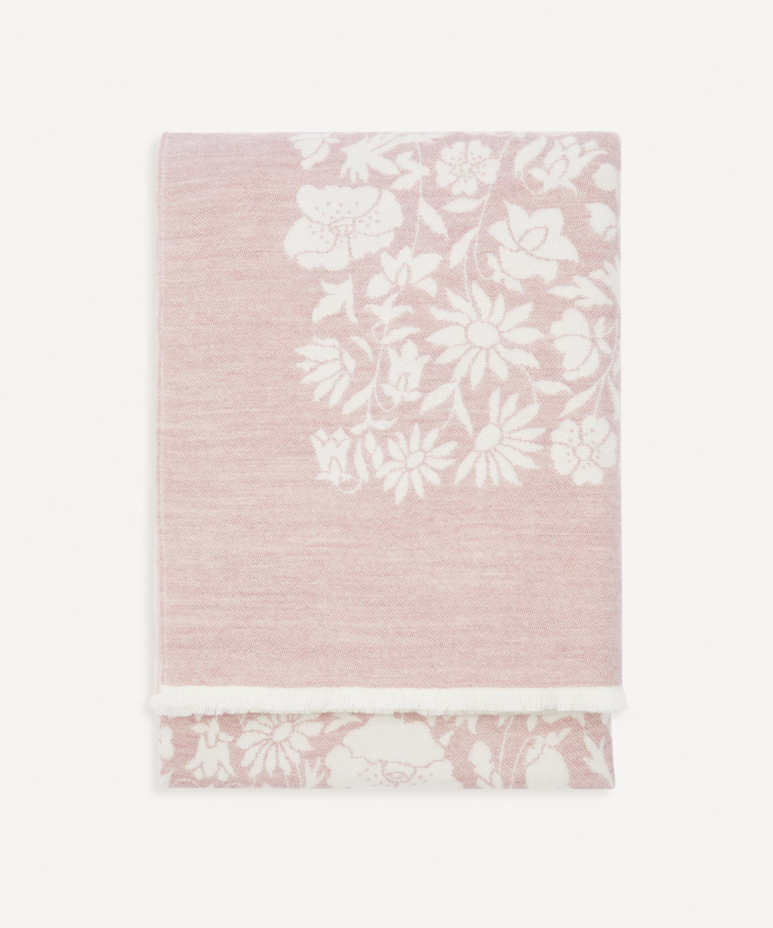 Liberty - Poppy Dawn Pink Wool Throw