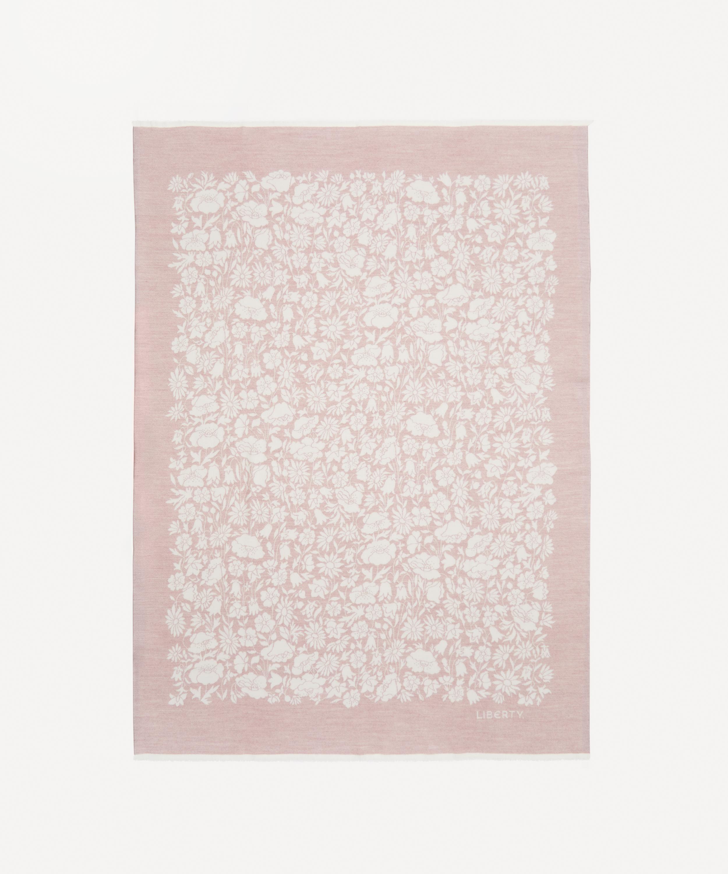 Liberty - Poppy Dawn Pink Wool Throw image number 1