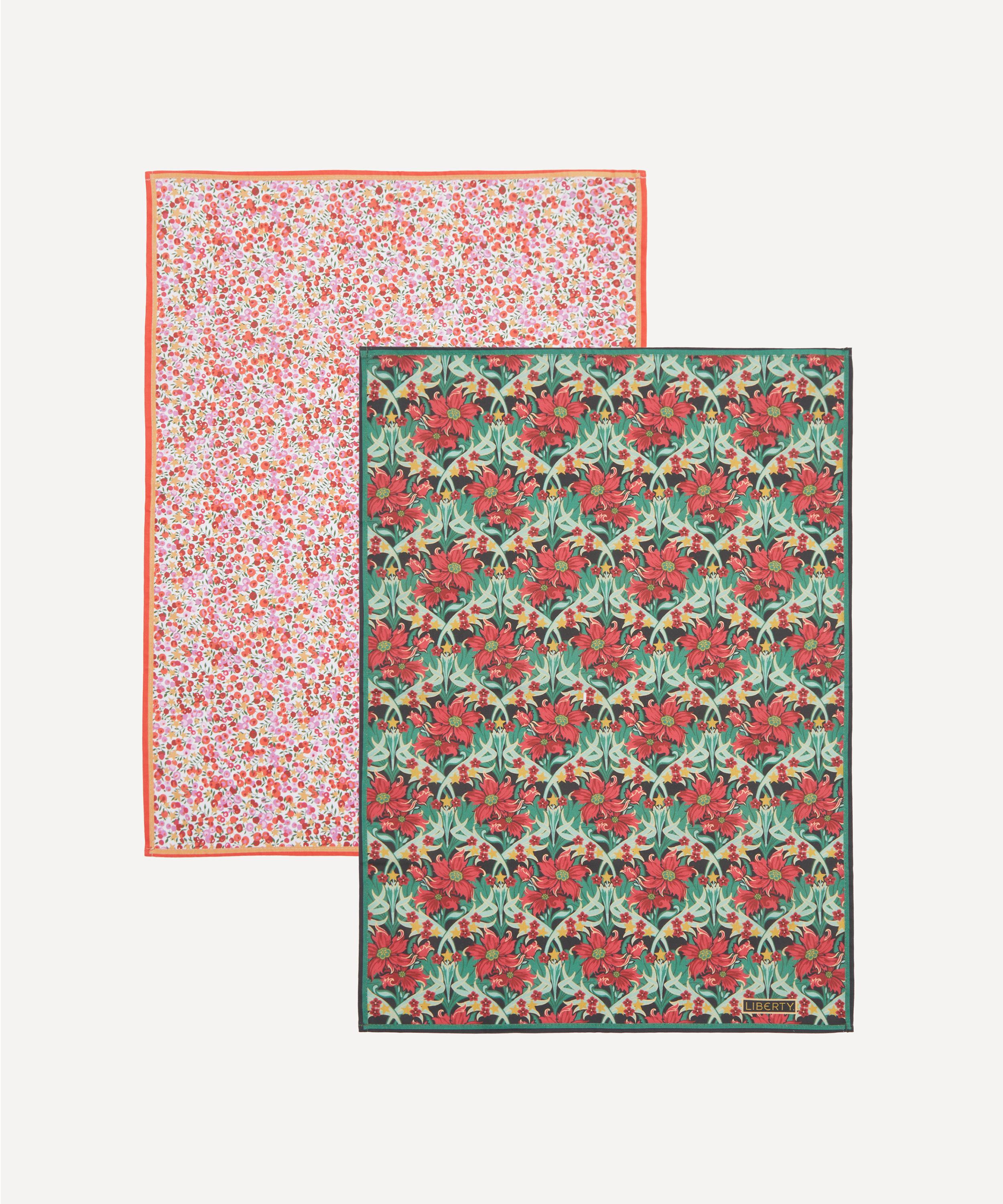 Liberty - Merry Mews and Wiltshire Stars Tea Towels Pack of 2 image number 0