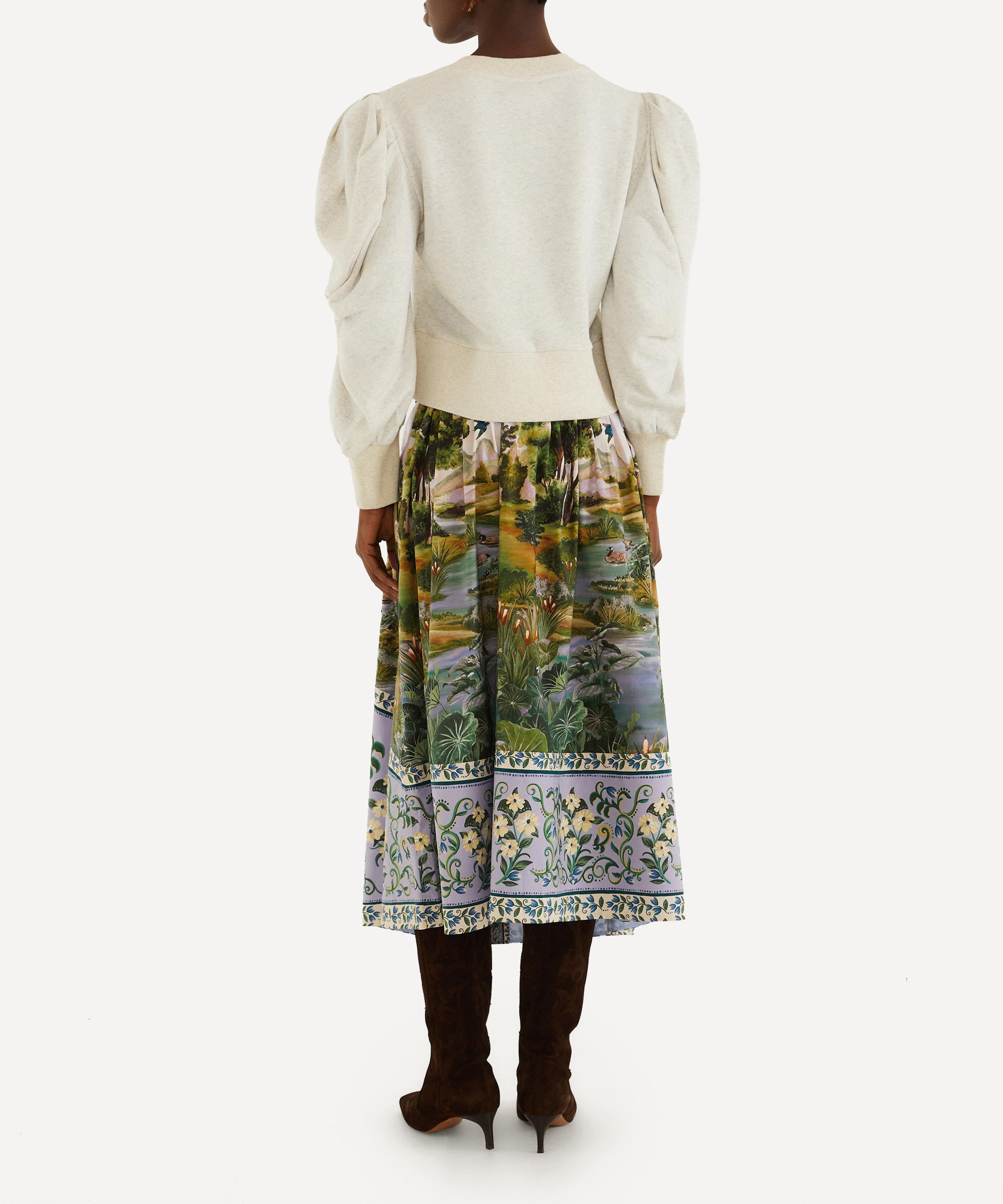 FARM Rio - Multicolour Countryside Landscape Midi Skirt image number 2
