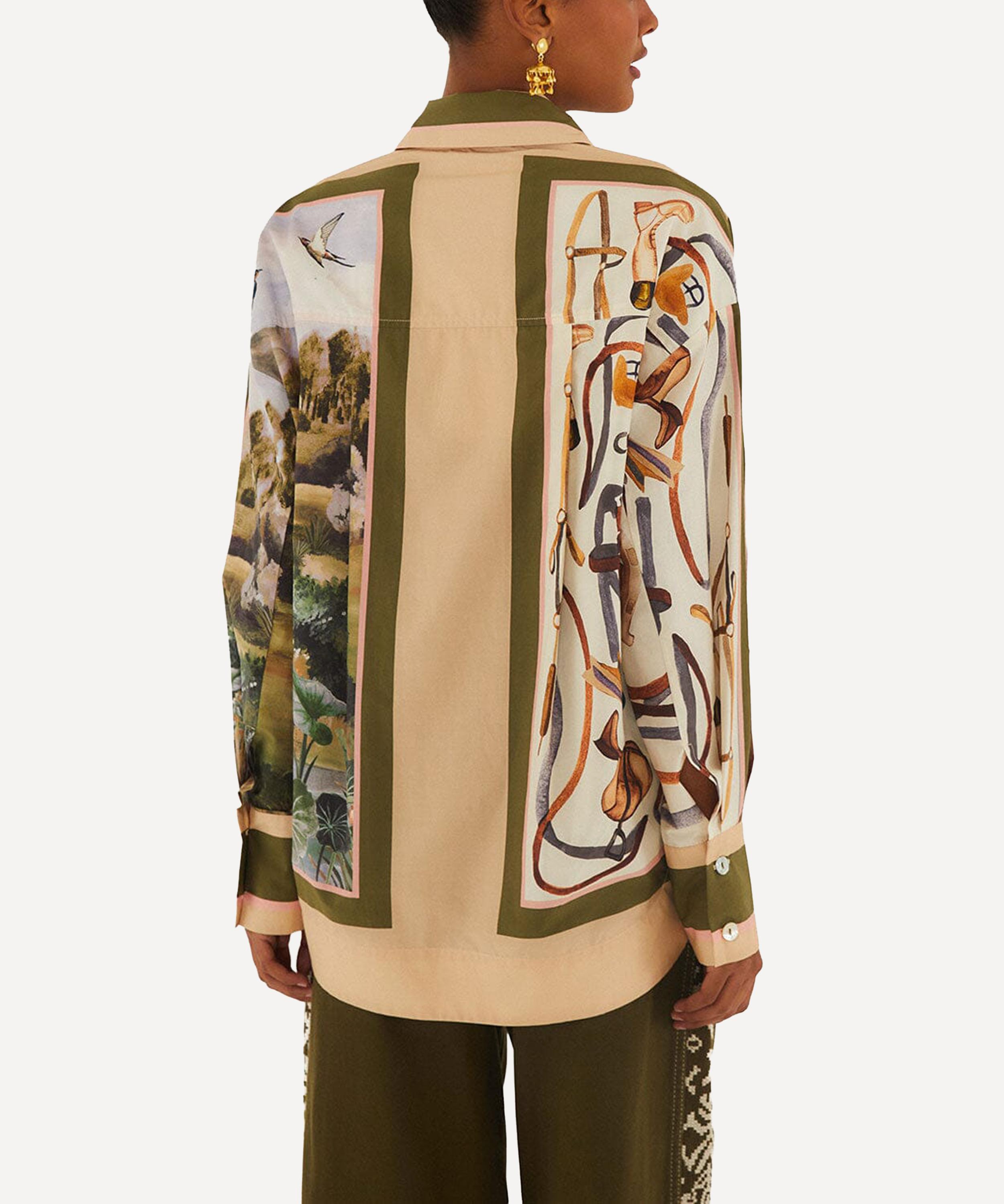 FARM Rio - Multicolour Rio Souvenir Scarves Puff-Sleeve Shirt image number 2