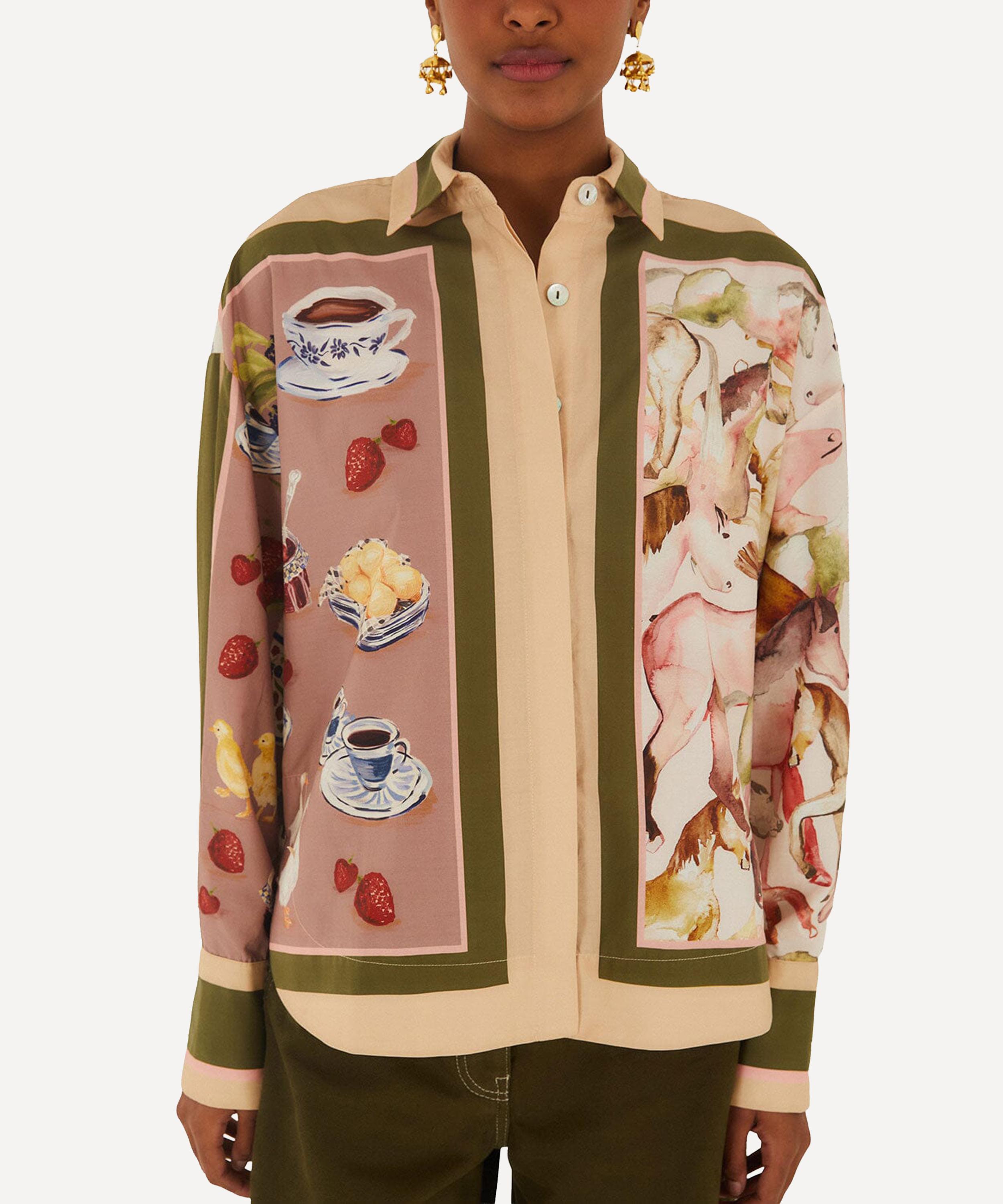 FARM Rio - Multicolour Rio Souvenir Scarves Puff-Sleeve Shirt image number 3