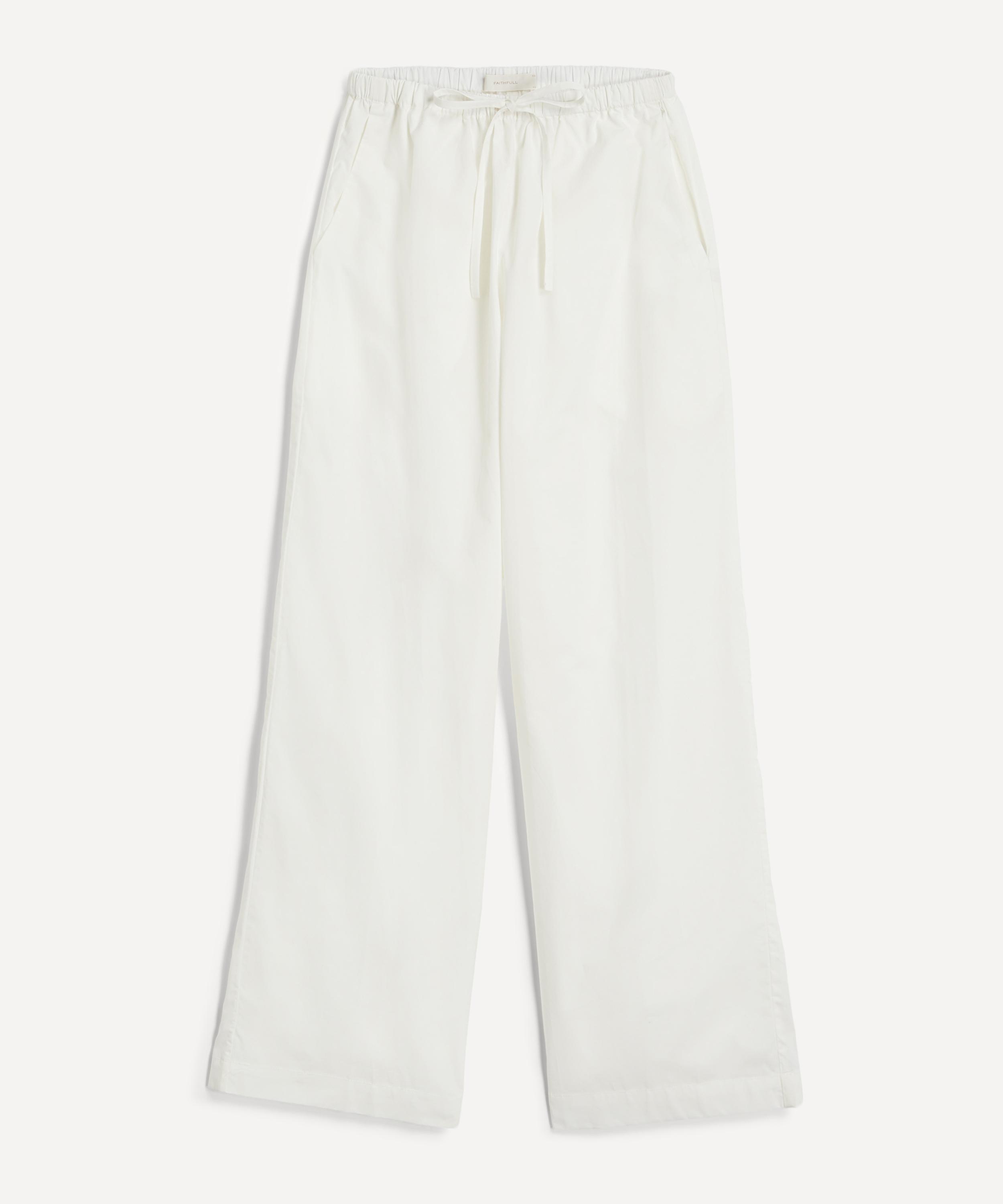 FAITHFULL - Rainey White Relaxed Drawstring Trousers