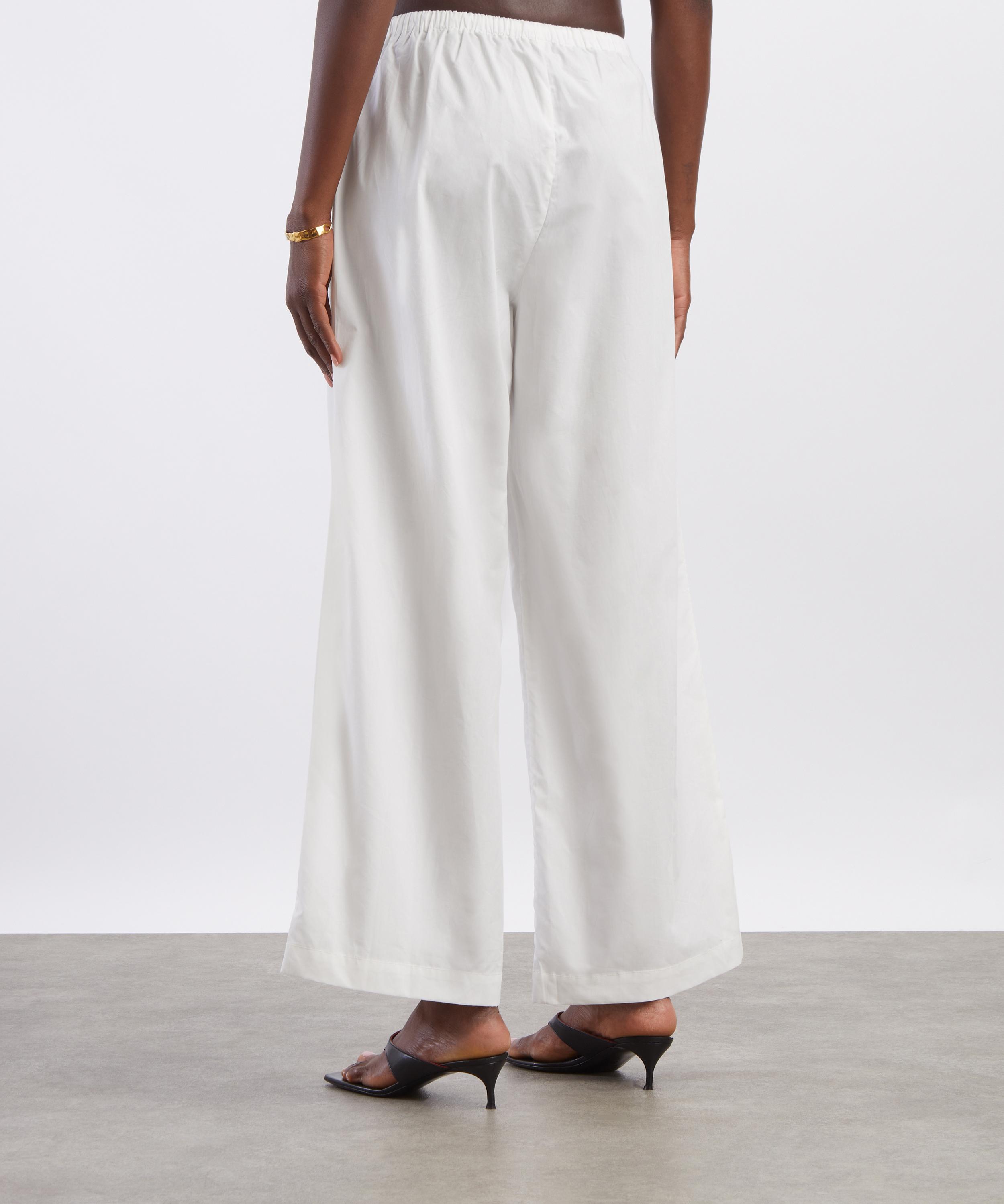 FAITHFULL - Rainey White Relaxed Drawstring Trousers image number 3