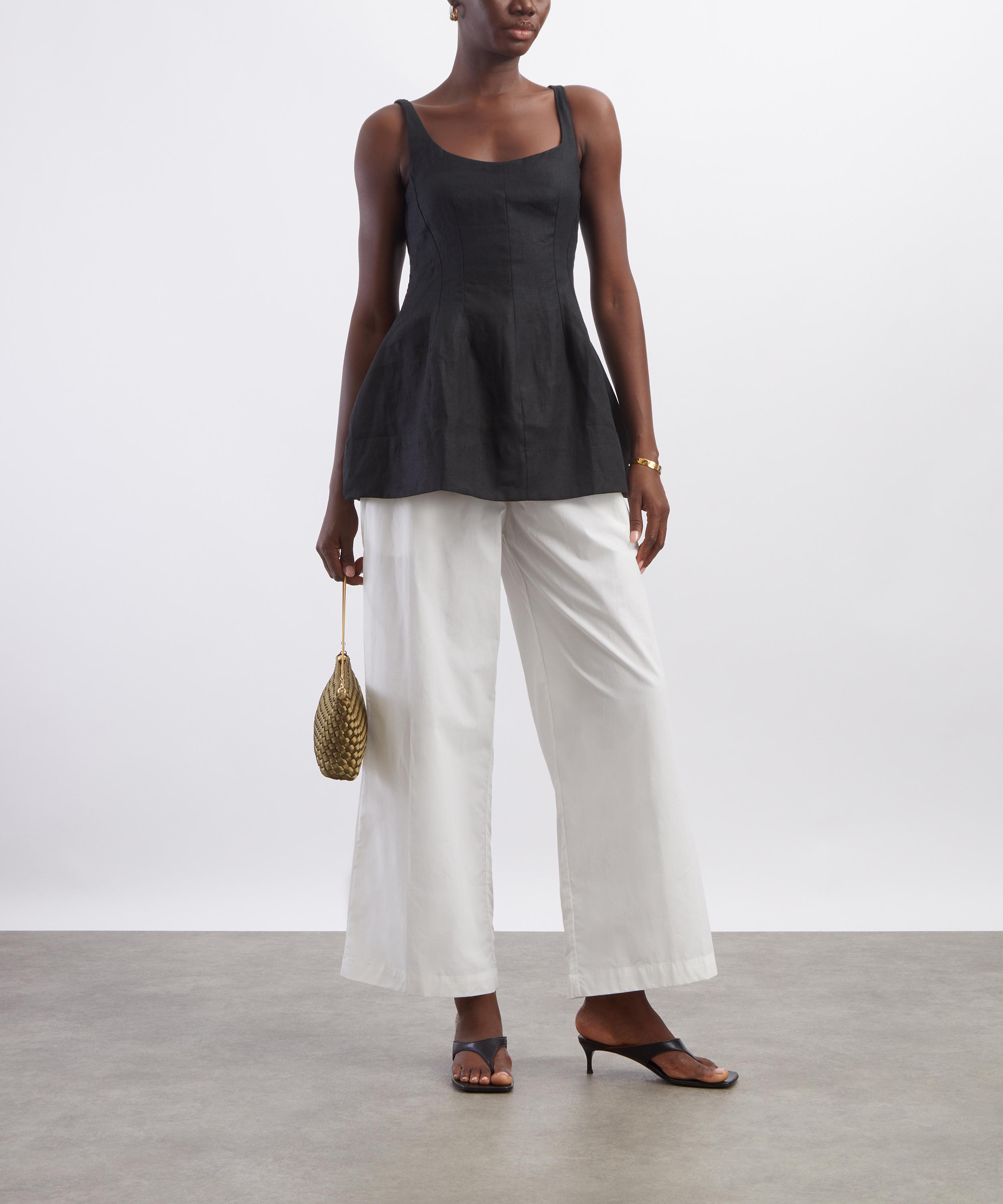 FAITHFULL - Syna Black Linen Top image number 1