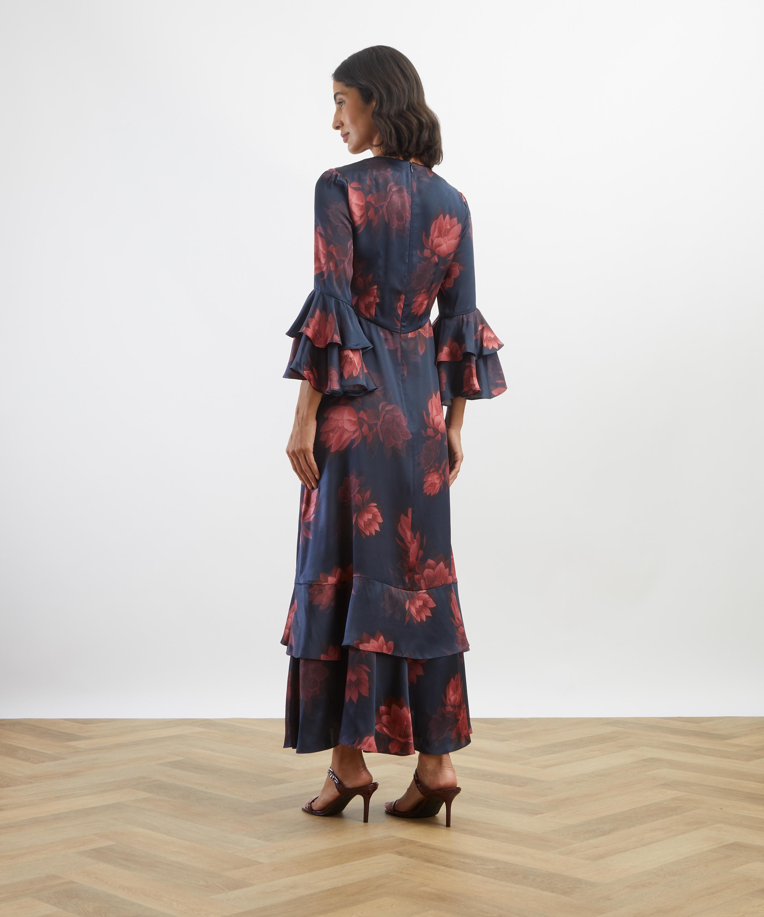 Liberty - Aura Night Silk Gala Maxi Dress image number 3