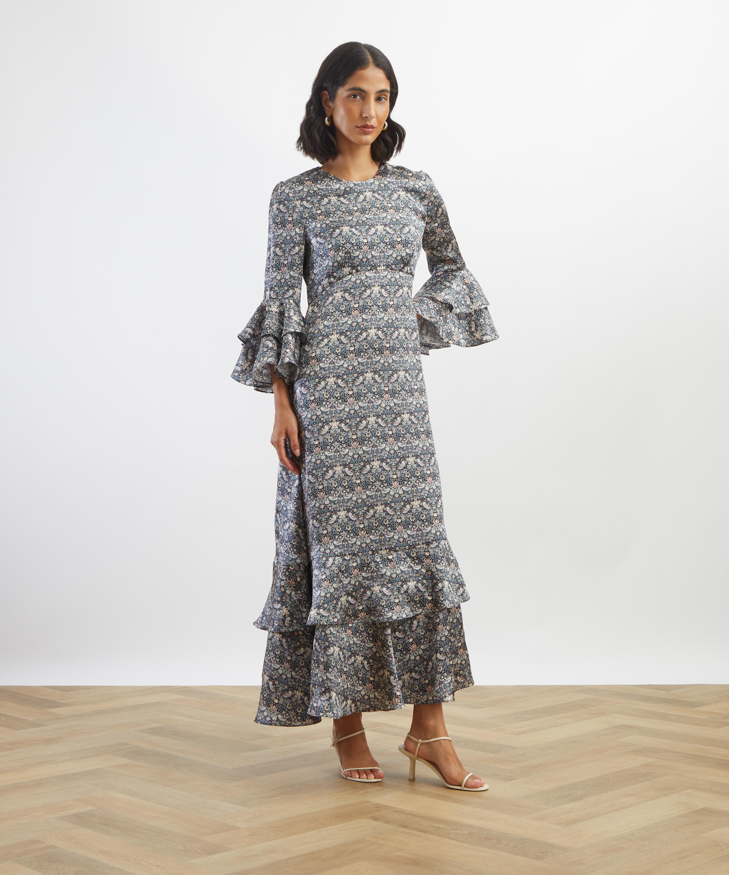 Liberty - Strawberry Thief Silk Gala Maxi Dress image number 1