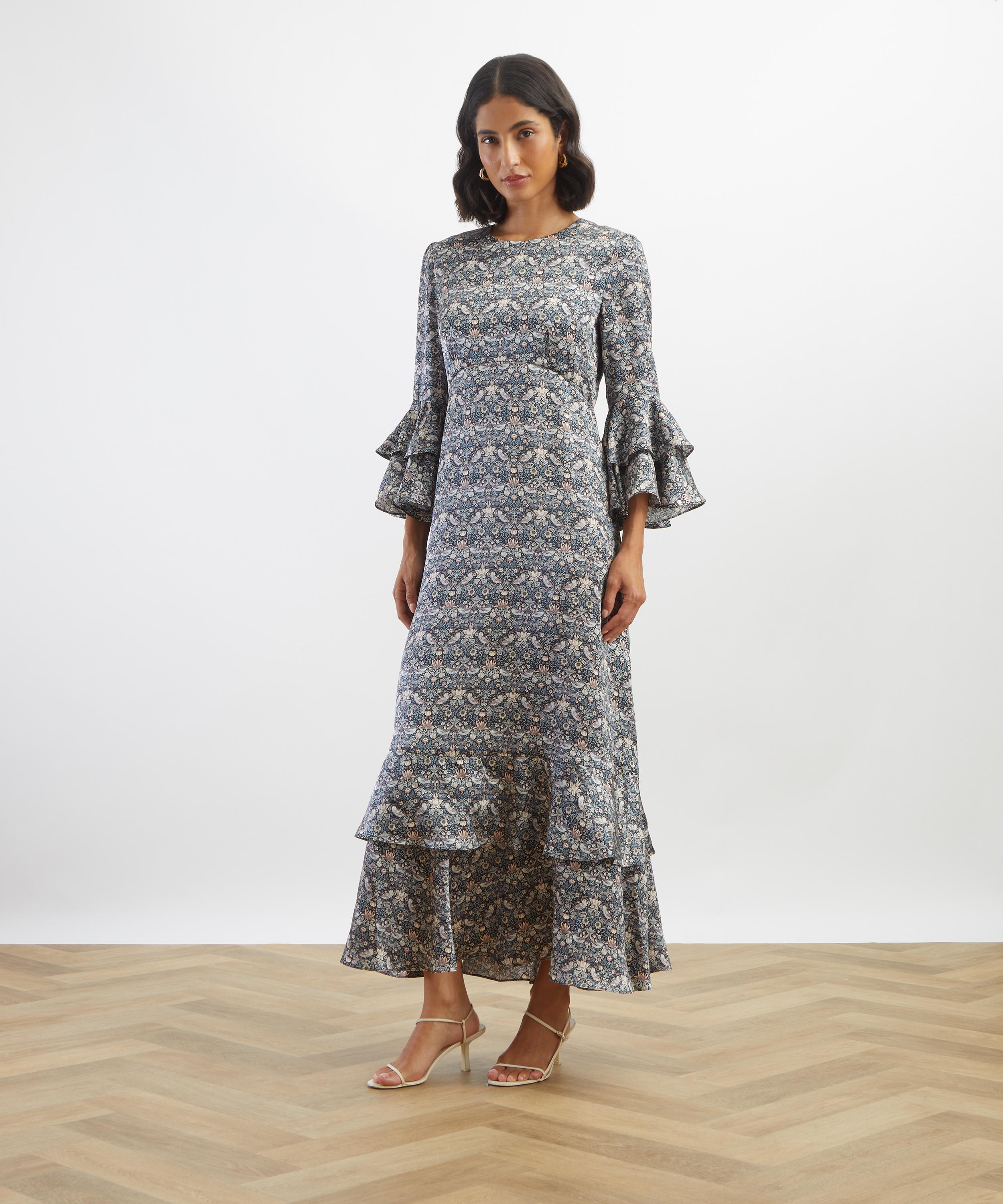 Liberty - Strawberry Thief Silk Gala Maxi Dress image number 2