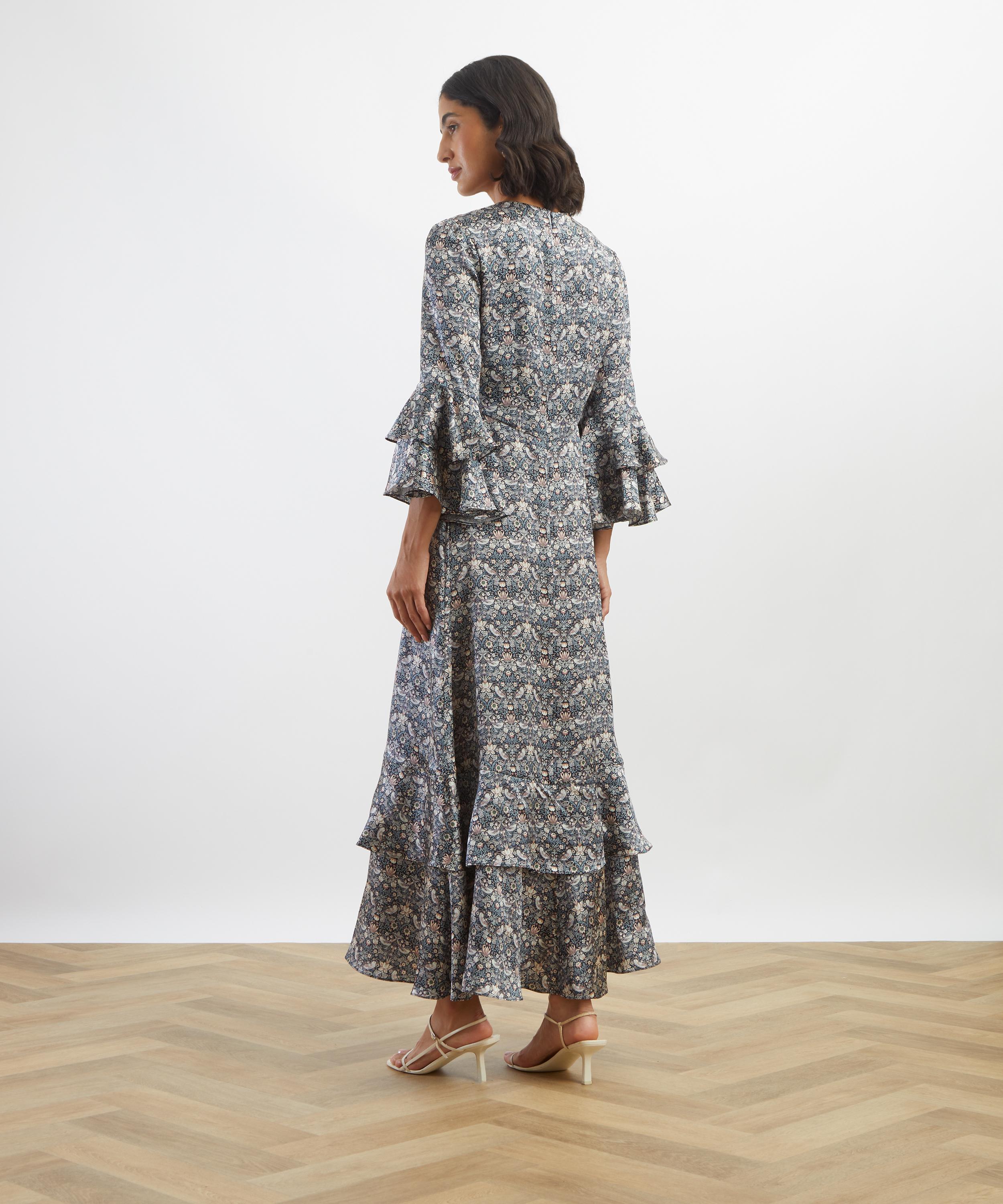 Liberty - Strawberry Thief Silk Gala Maxi Dress image number 3