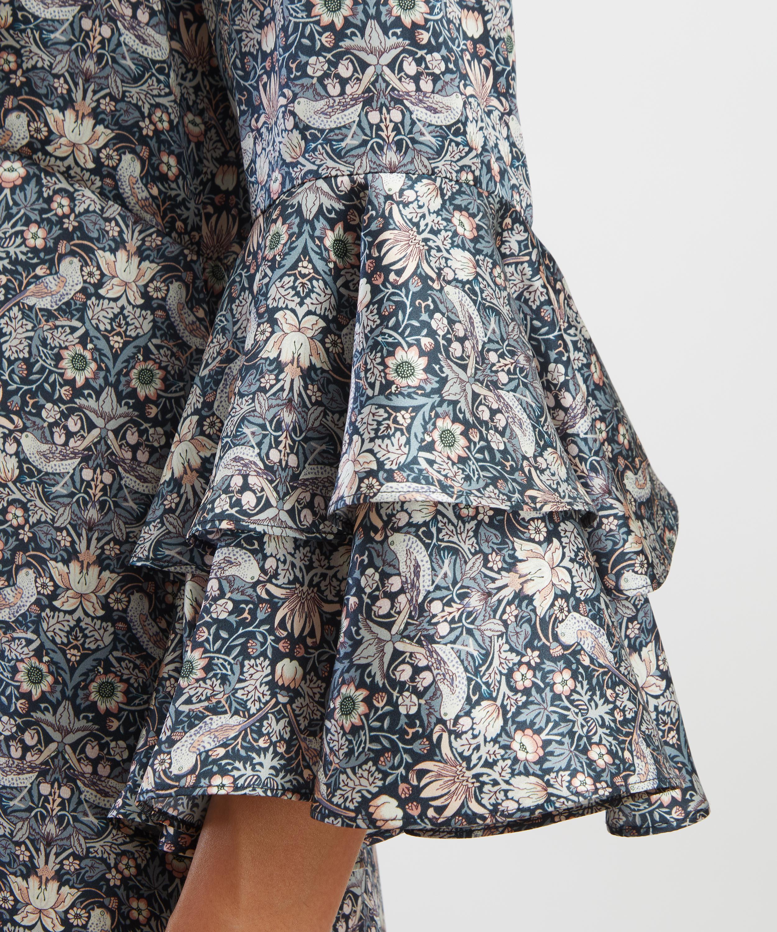 Liberty - Strawberry Thief Silk Gala Maxi Dress image number 4