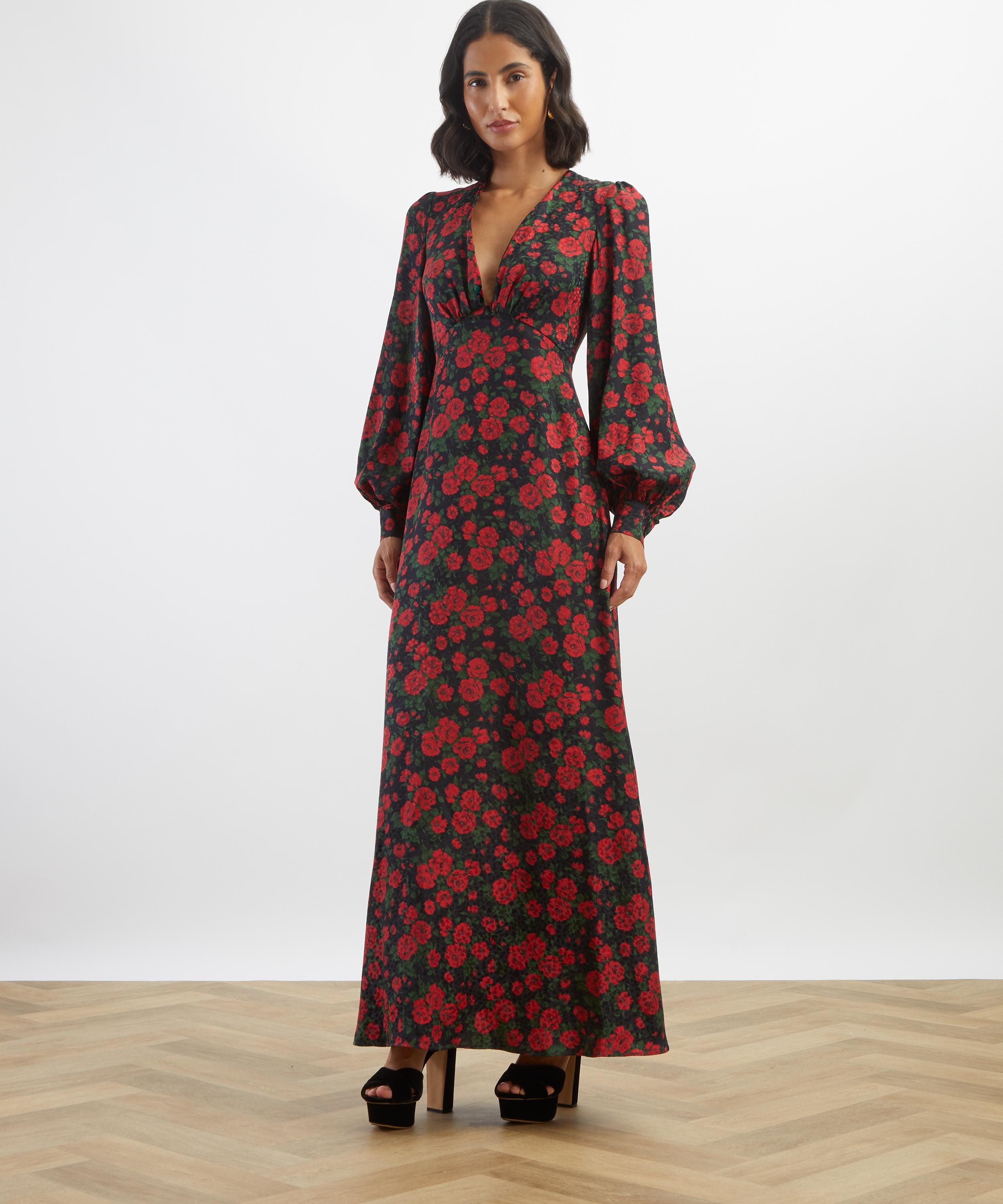 Liberty - Carine Rose Silk Jacquard Soir&eacute;e Dress&nbsp; image number 1
