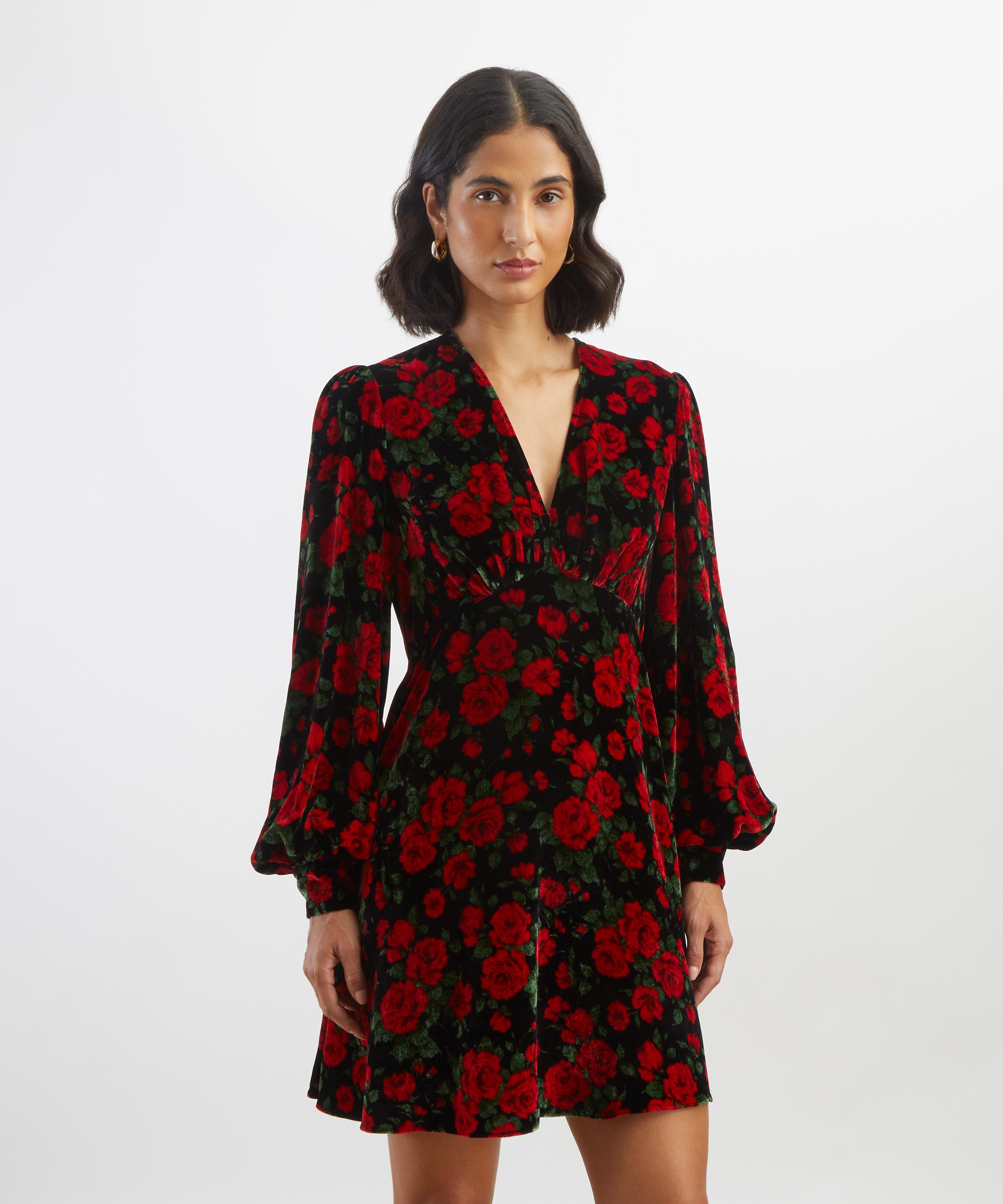 Liberty - Carline Meadow Velvet Soir&eacute;e Mini Dress&nbsp; image number 2