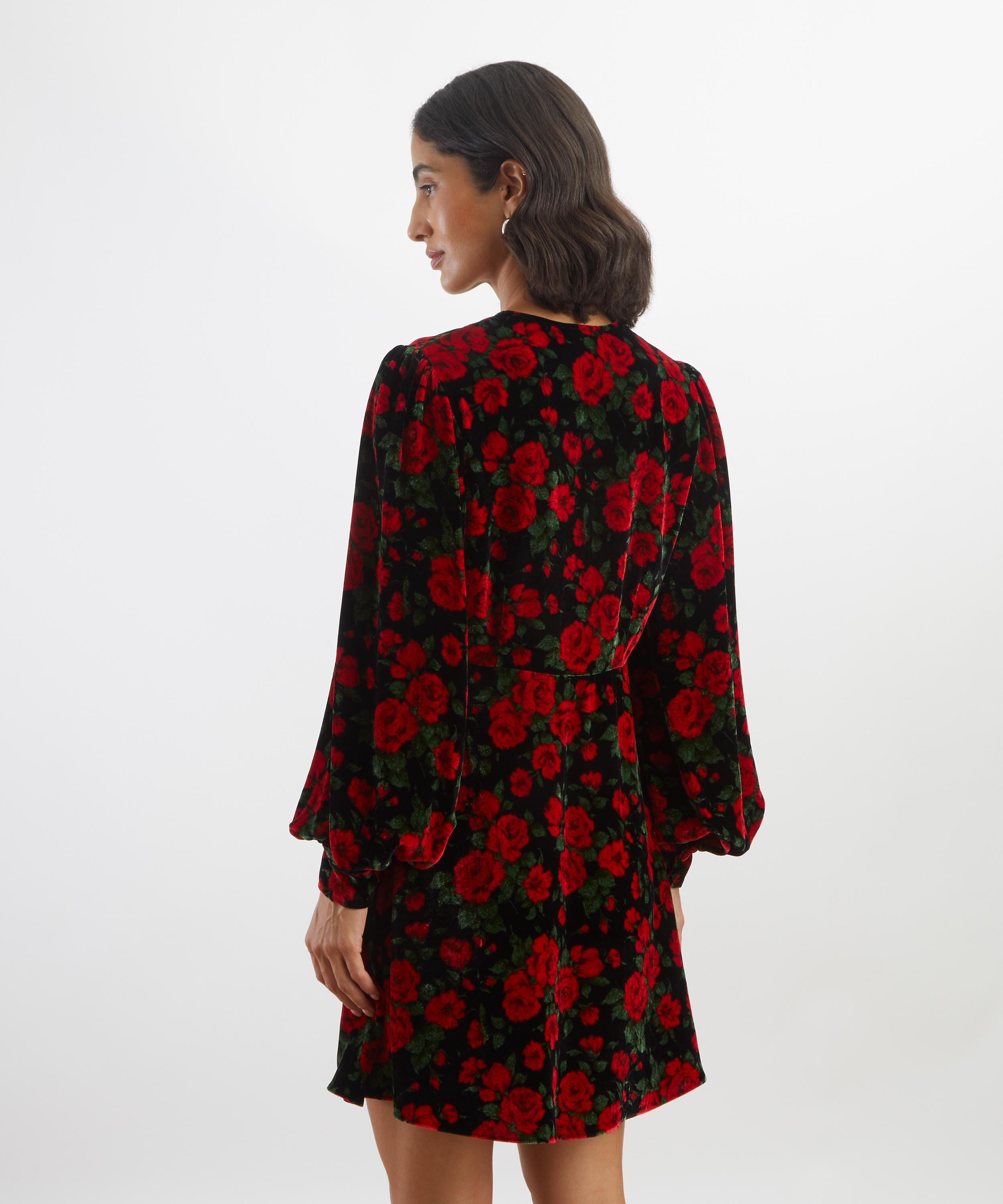 Liberty - Carline Meadow Velvet Soir&eacute;e Mini Dress&nbsp; image number 3