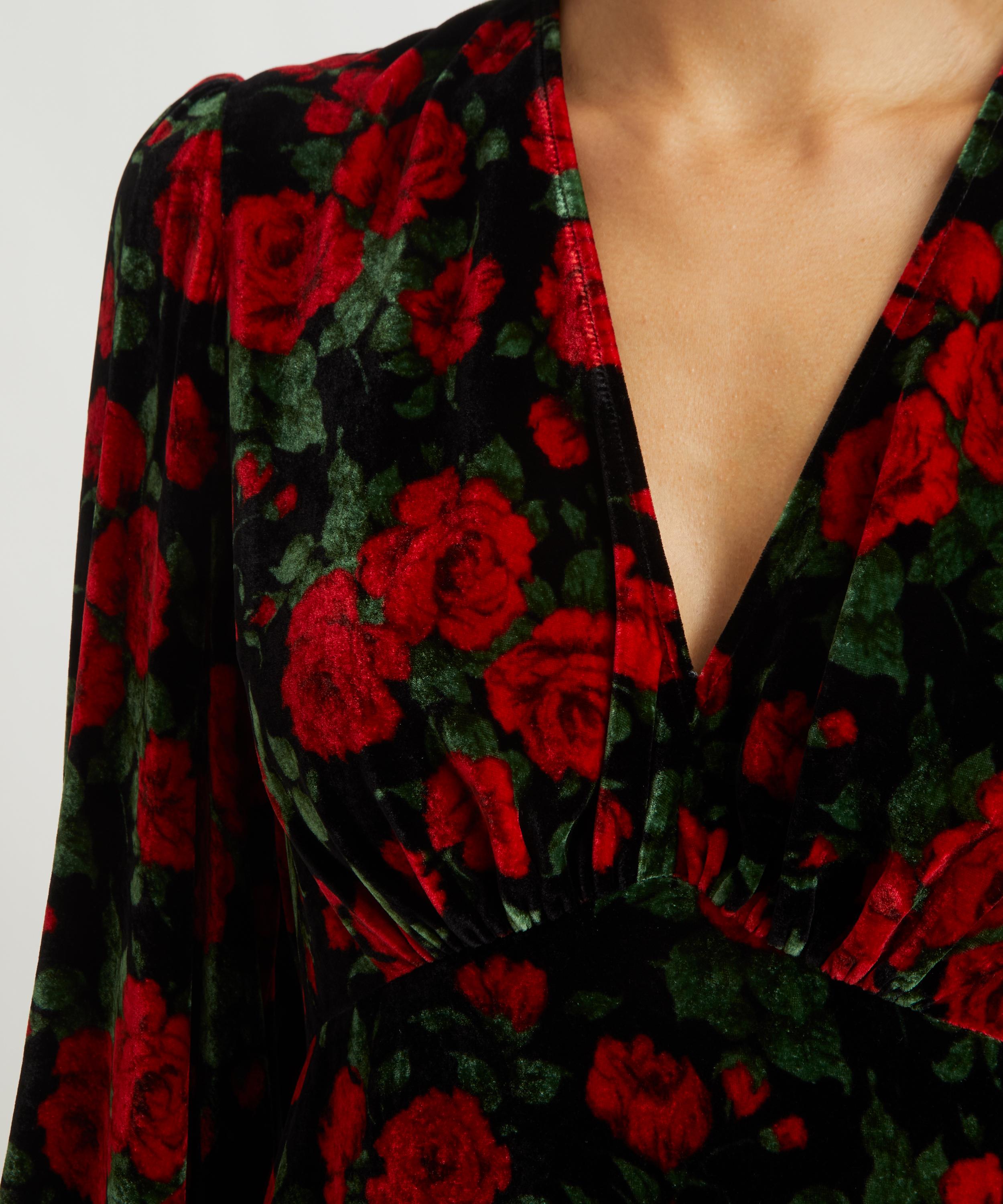 Liberty - Carline Meadow Velvet Soir&eacute;e Mini Dress&nbsp; image number 4