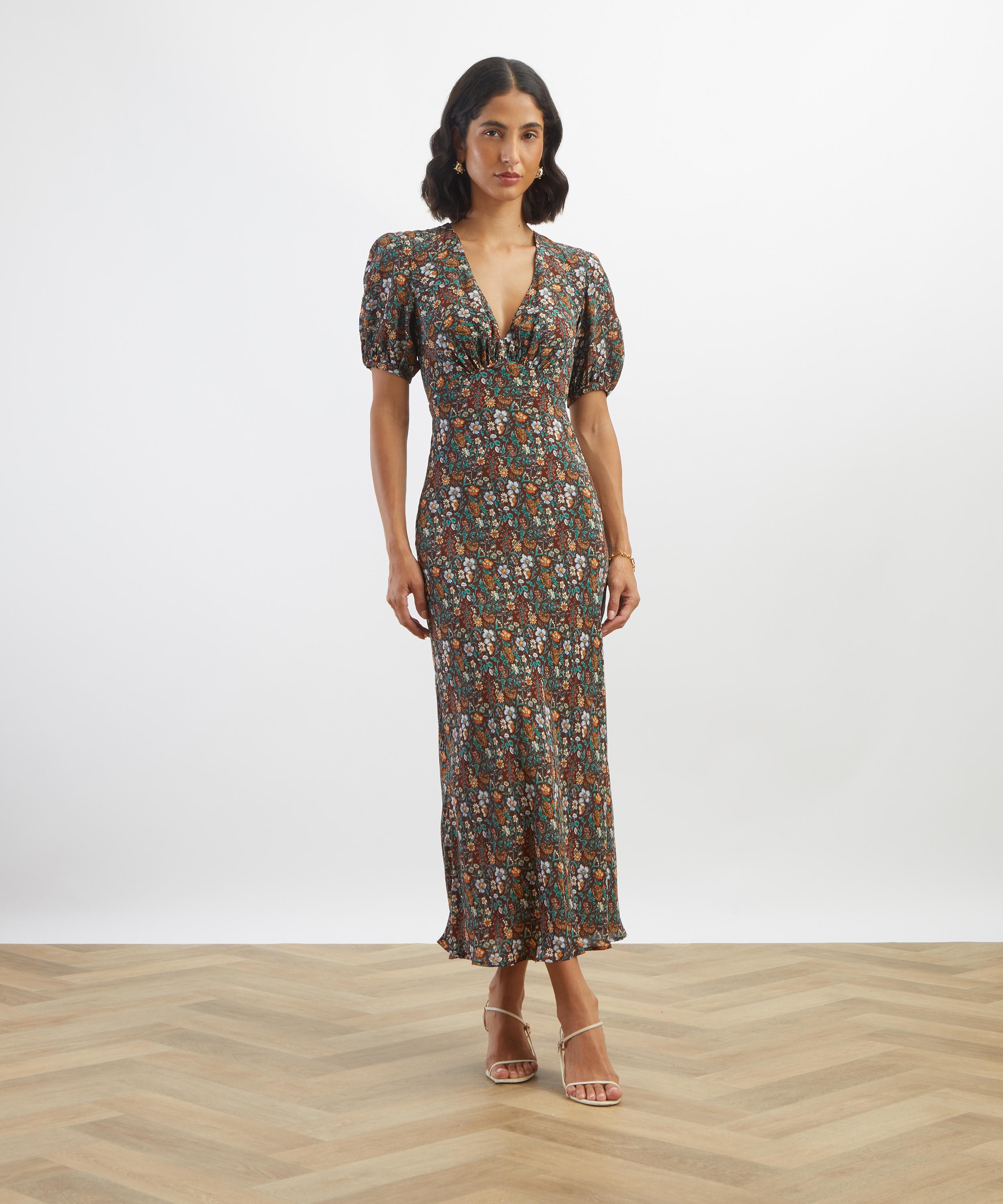 Liberty - Rachel Meadow Jacquard Astra Midi Dress&nbsp; image number 1