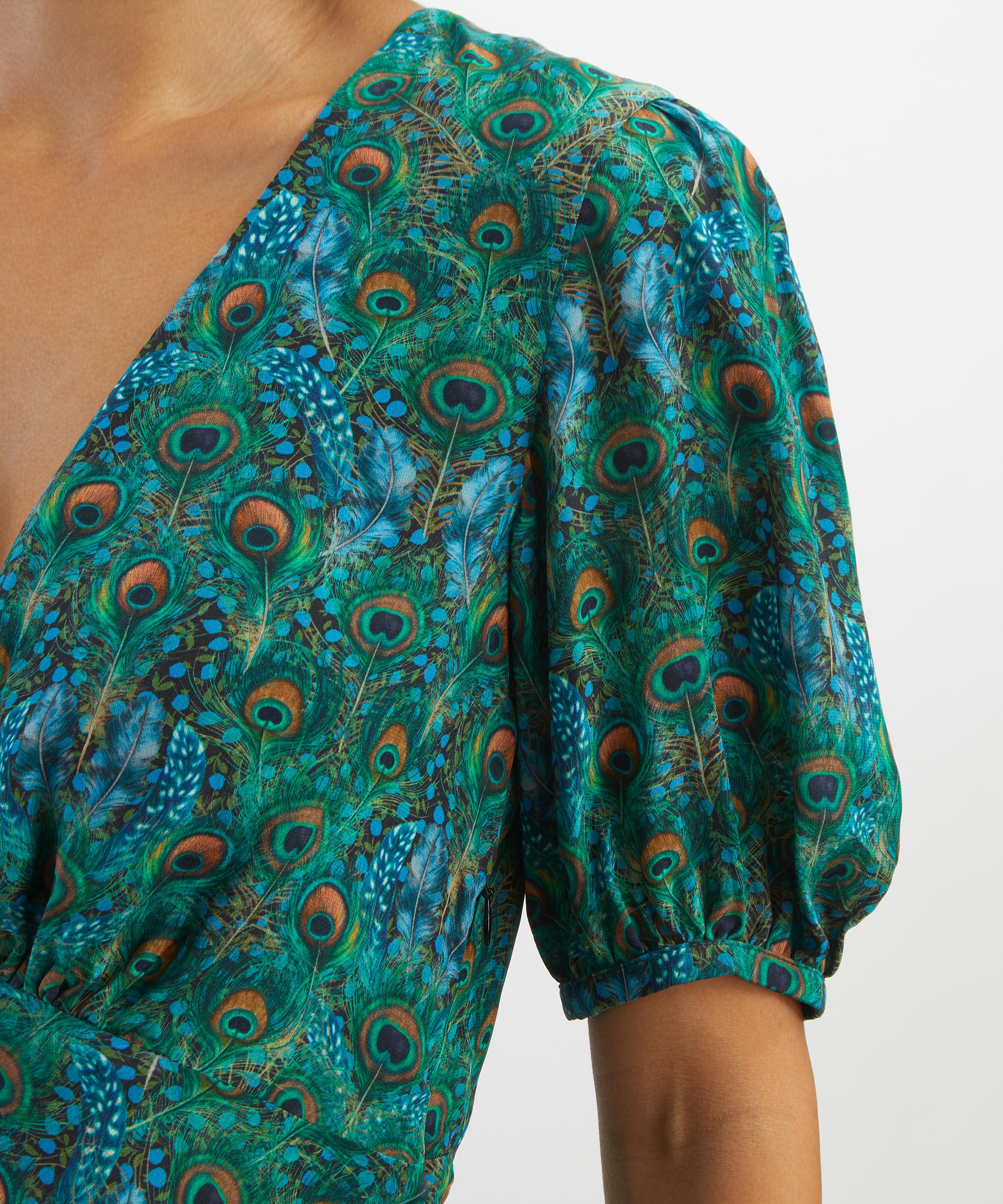 Liberty - Peacock Manor Jacquard Astra Midi Dress&nbsp; image number 4