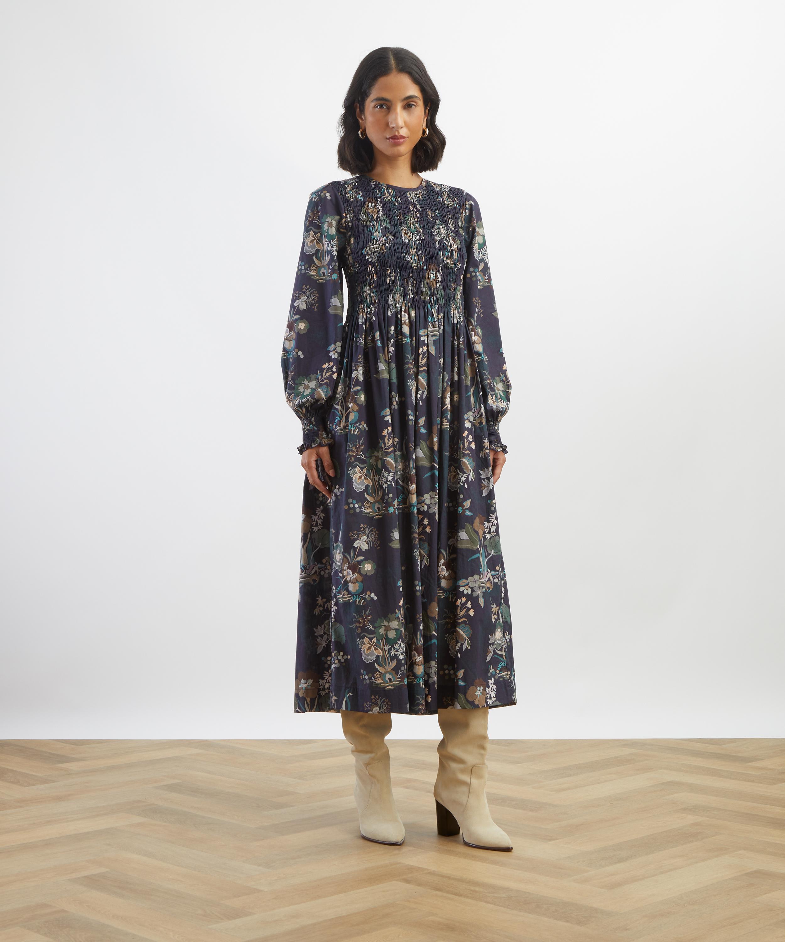 Liberty - Kanazawa Lake Smock Dress image number 2