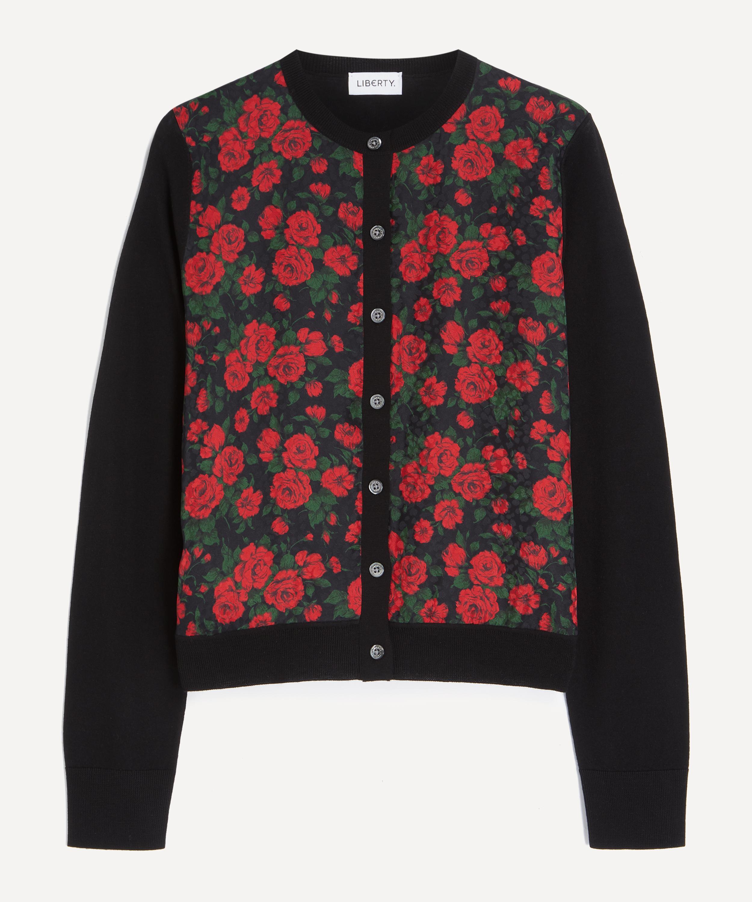 Liberty - Carline Rose Silk Panel Cardigan