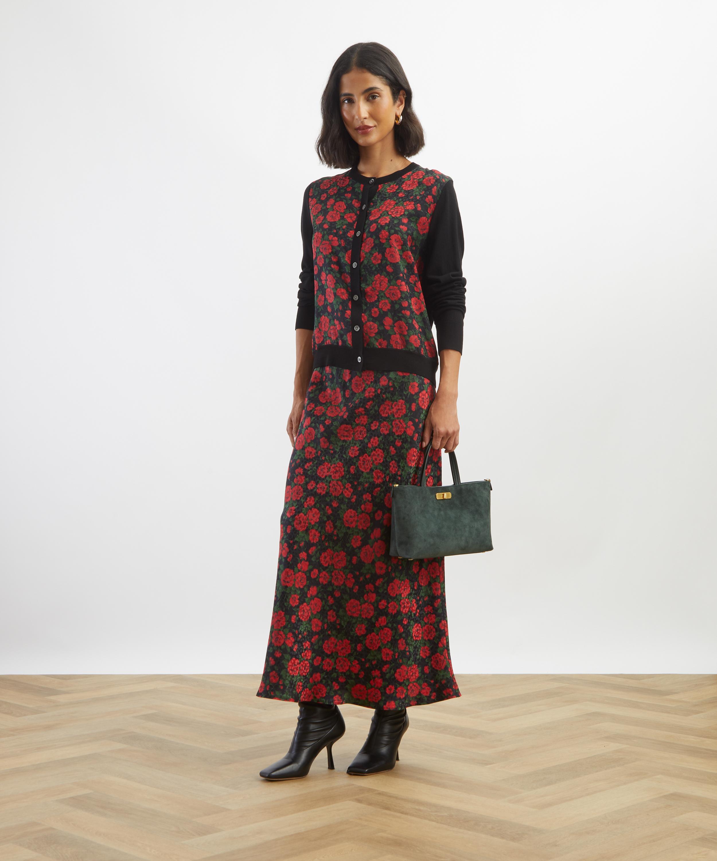 Liberty - Carline Rose Silk Panel Cardigan image number 1