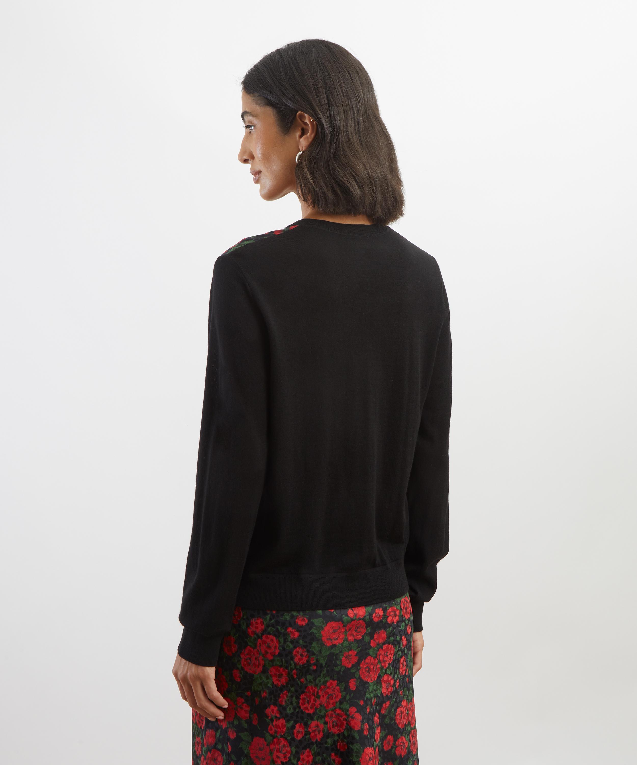 Liberty - Carline Rose Silk Panel Cardigan image number 3