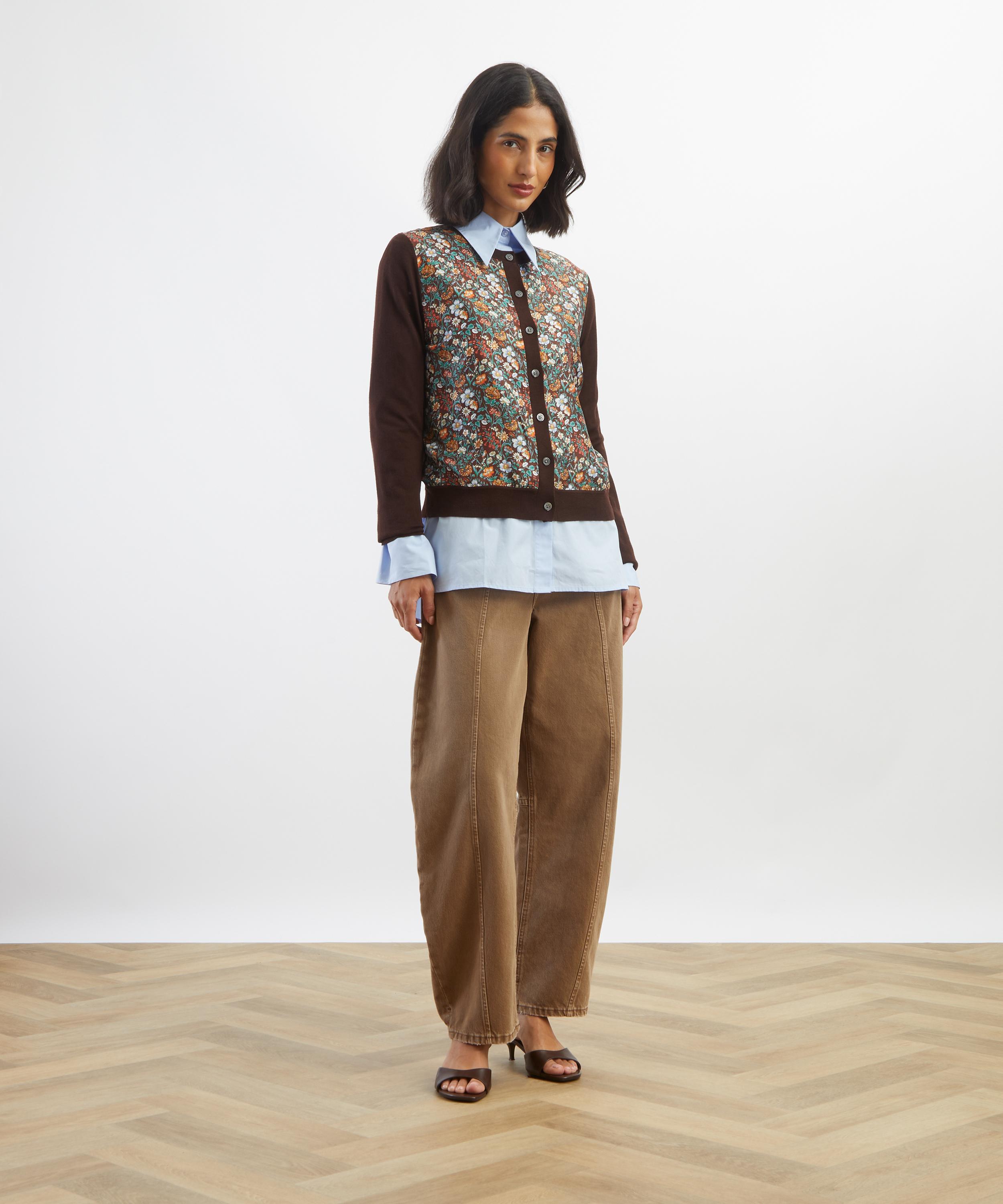 Liberty - Rachel Meadow Silk Panel Cardigan image number 1