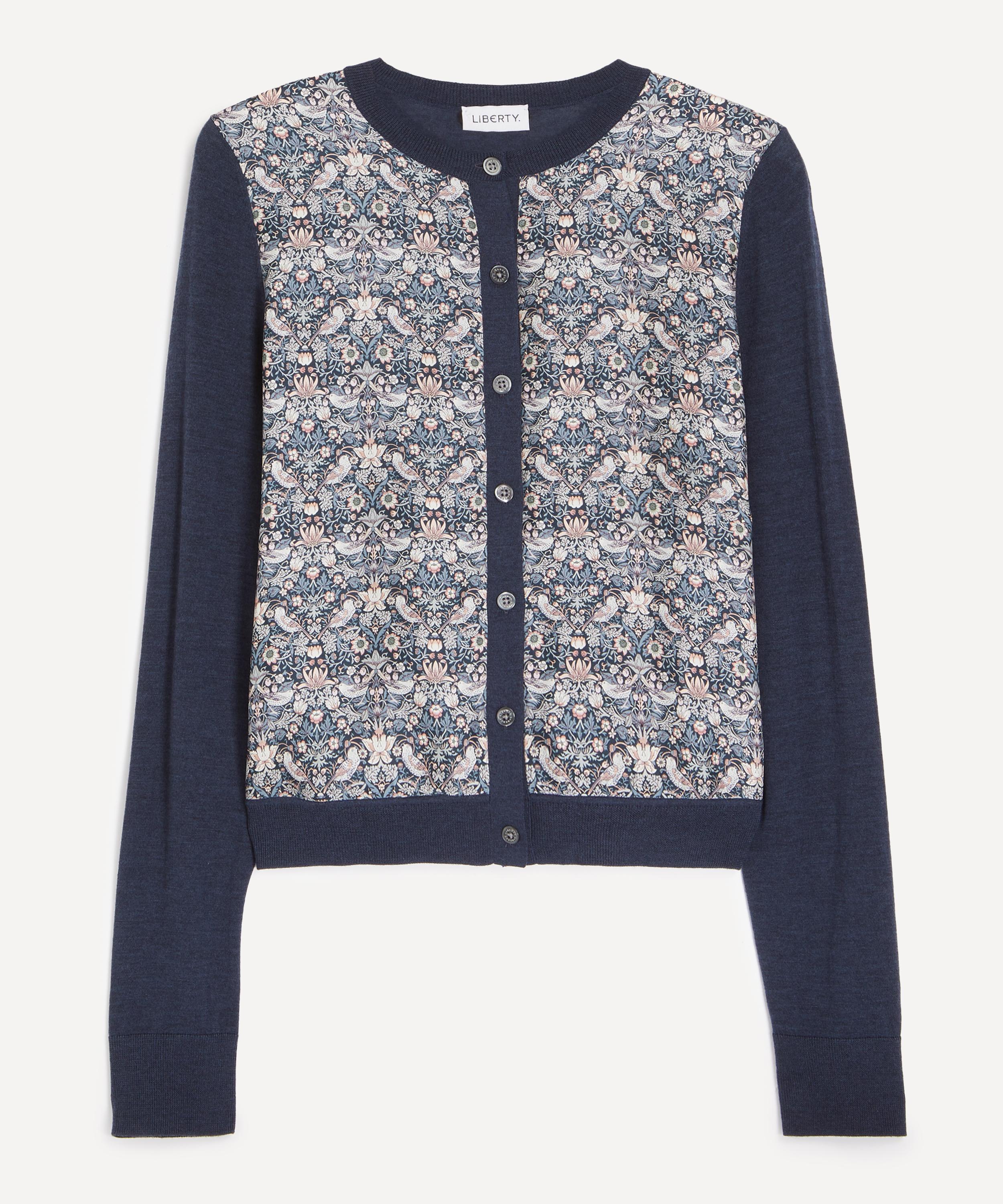 Liberty - Strawberry Thief Silk Panel Cardigan