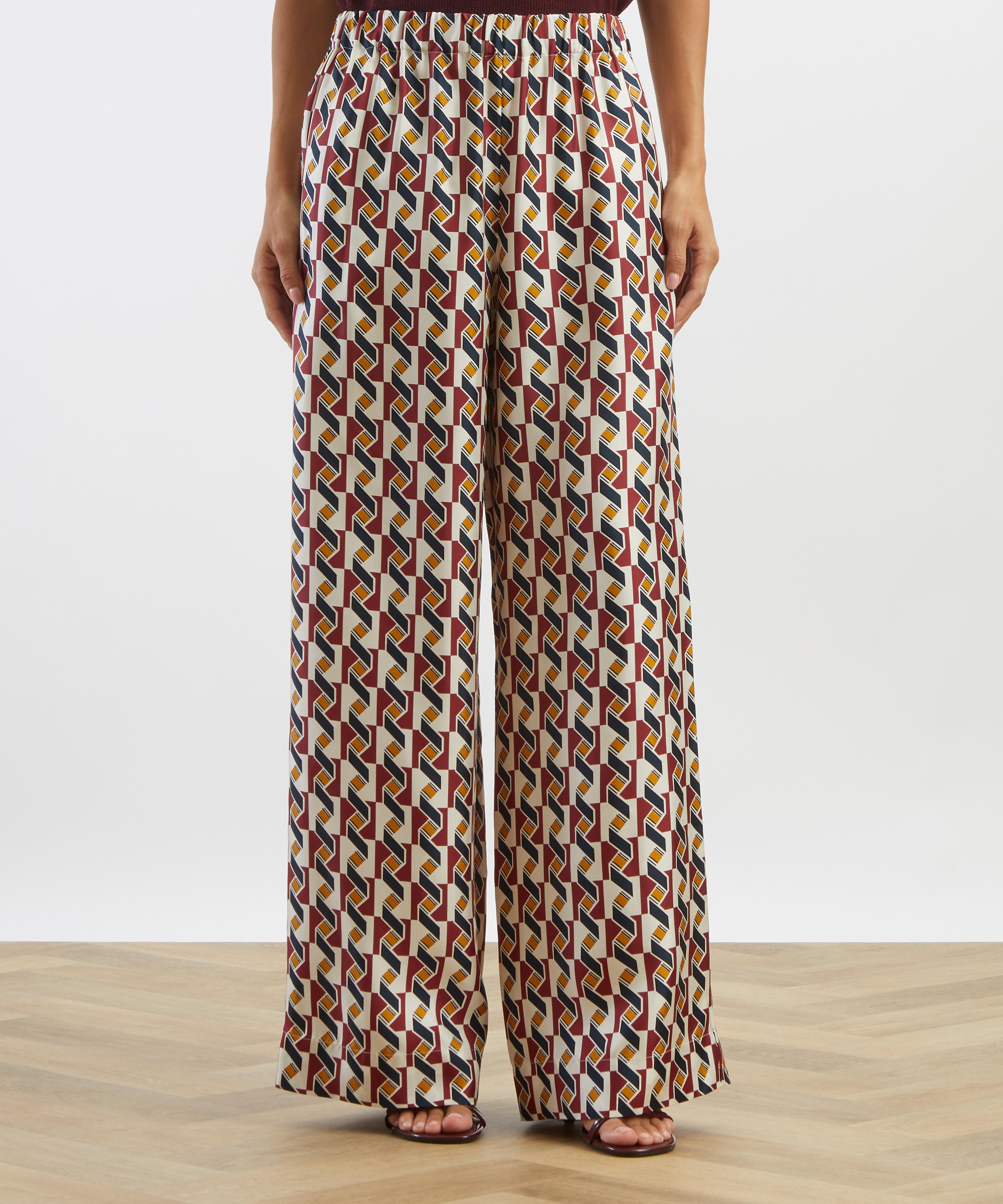 Liberty - Levens Terrace Silk Palazzo Trousers&nbsp; image number 2