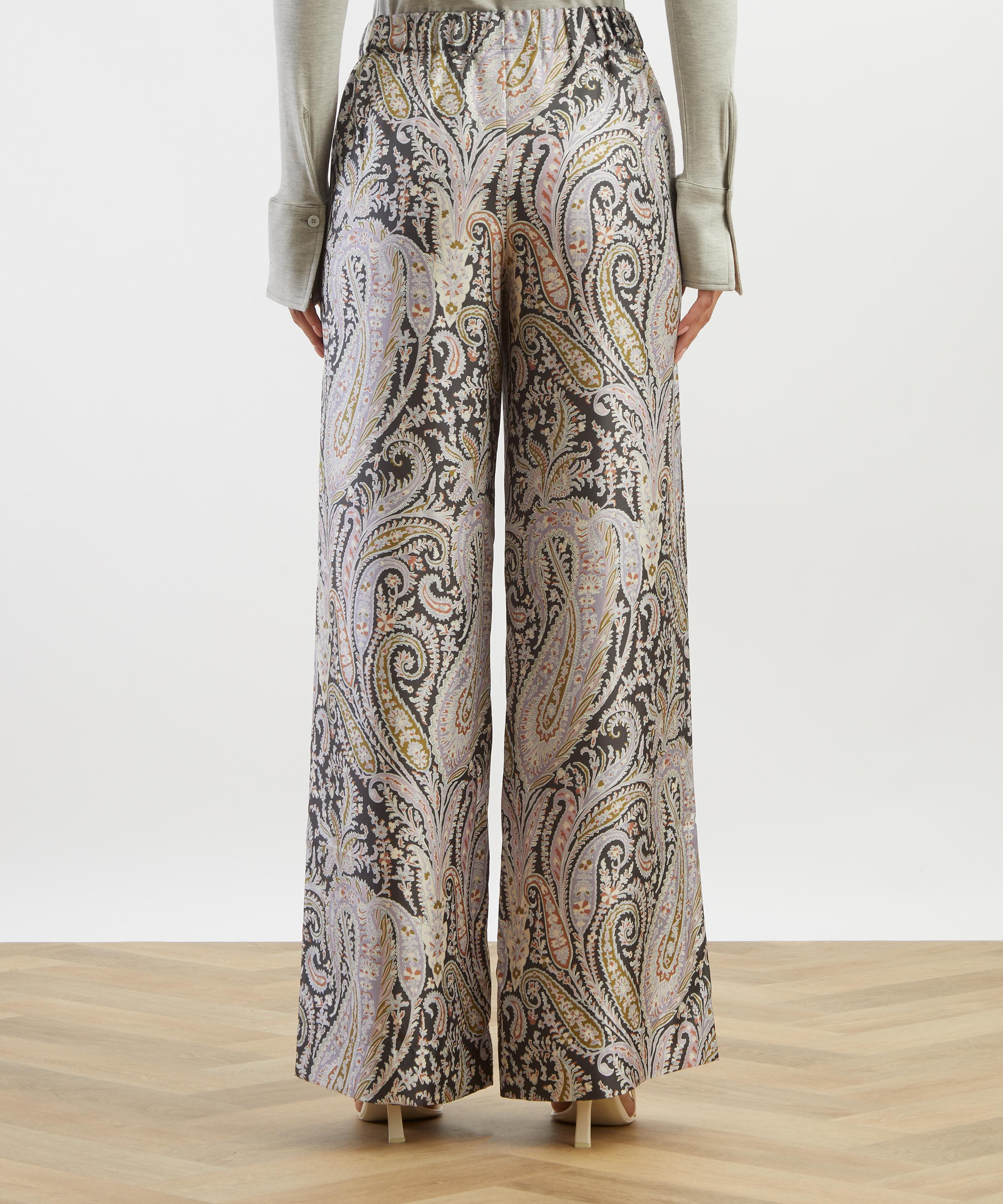 Liberty - Felix and Florence Silk Palazzo Trousers&nbsp; image number 3