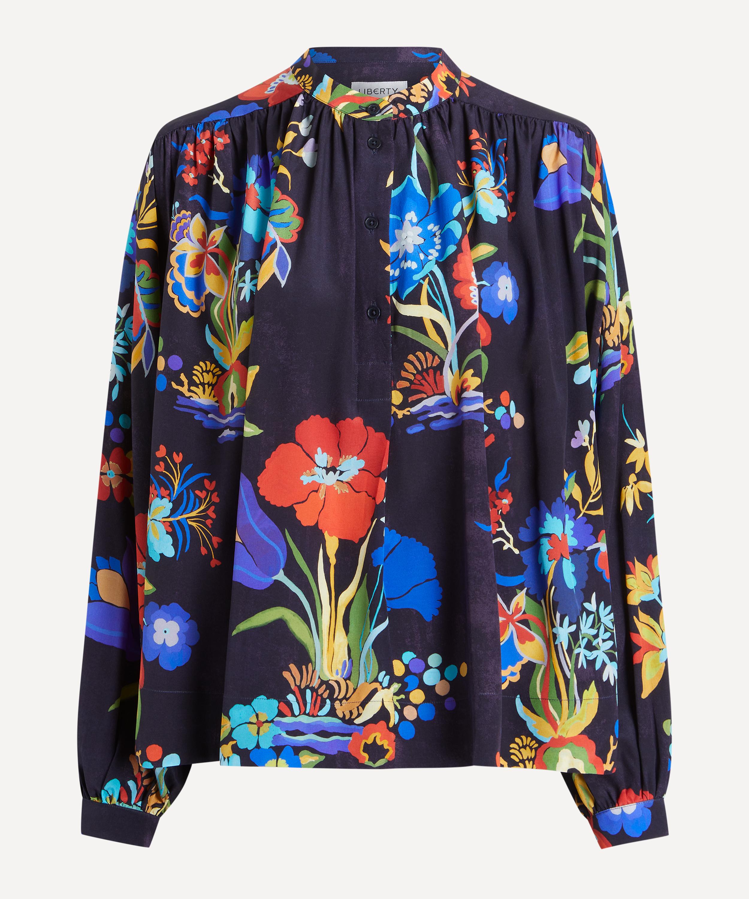 Liberty - Kanazawa Flowers Silk Boho Shirt&nbsp;