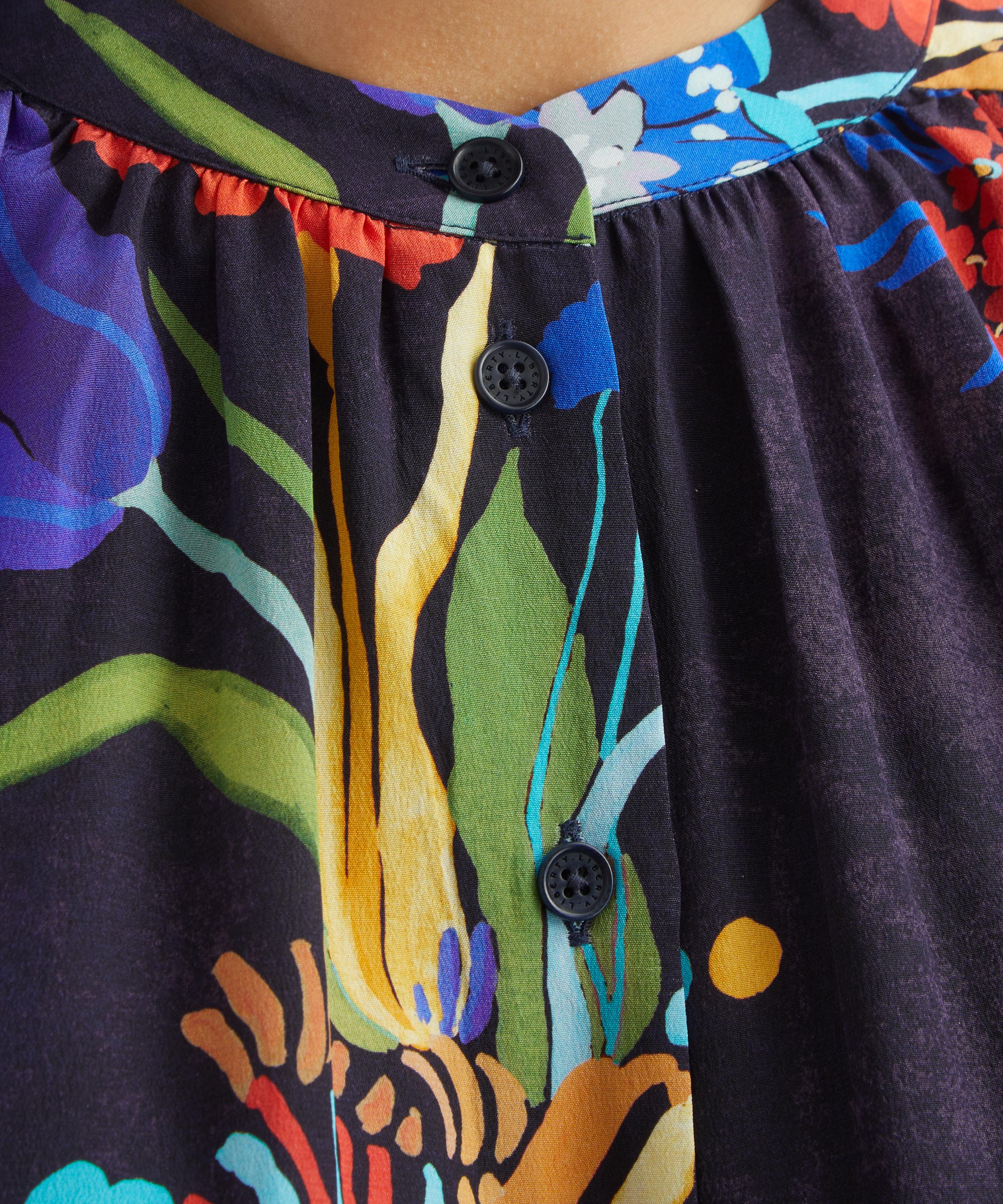 Liberty - Kanazawa Flowers Silk Boho Shirt&nbsp; image number 4