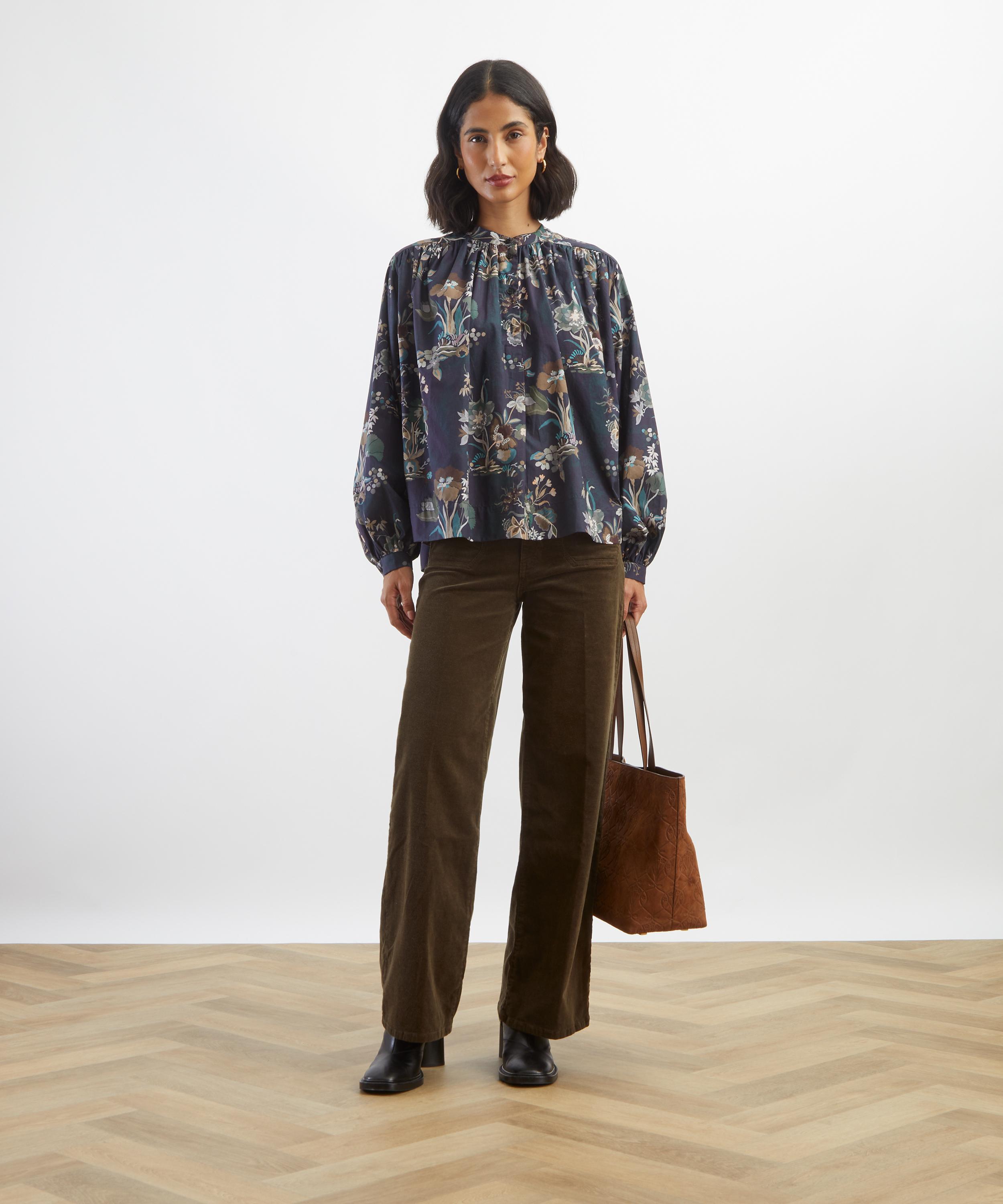 Liberty - Kanazawa Flowers Silk Boho Shirt&nbsp; image number 1